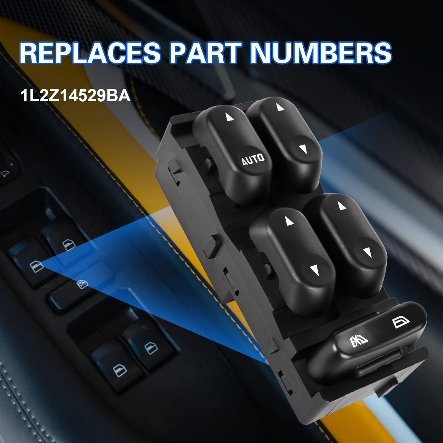 Reemplazo del interruptor de ventana eléctrica principal del lado del conductor para Ford F250 F350 F450 F550 2002, 2003, 2004, Ford Explorer 2002,