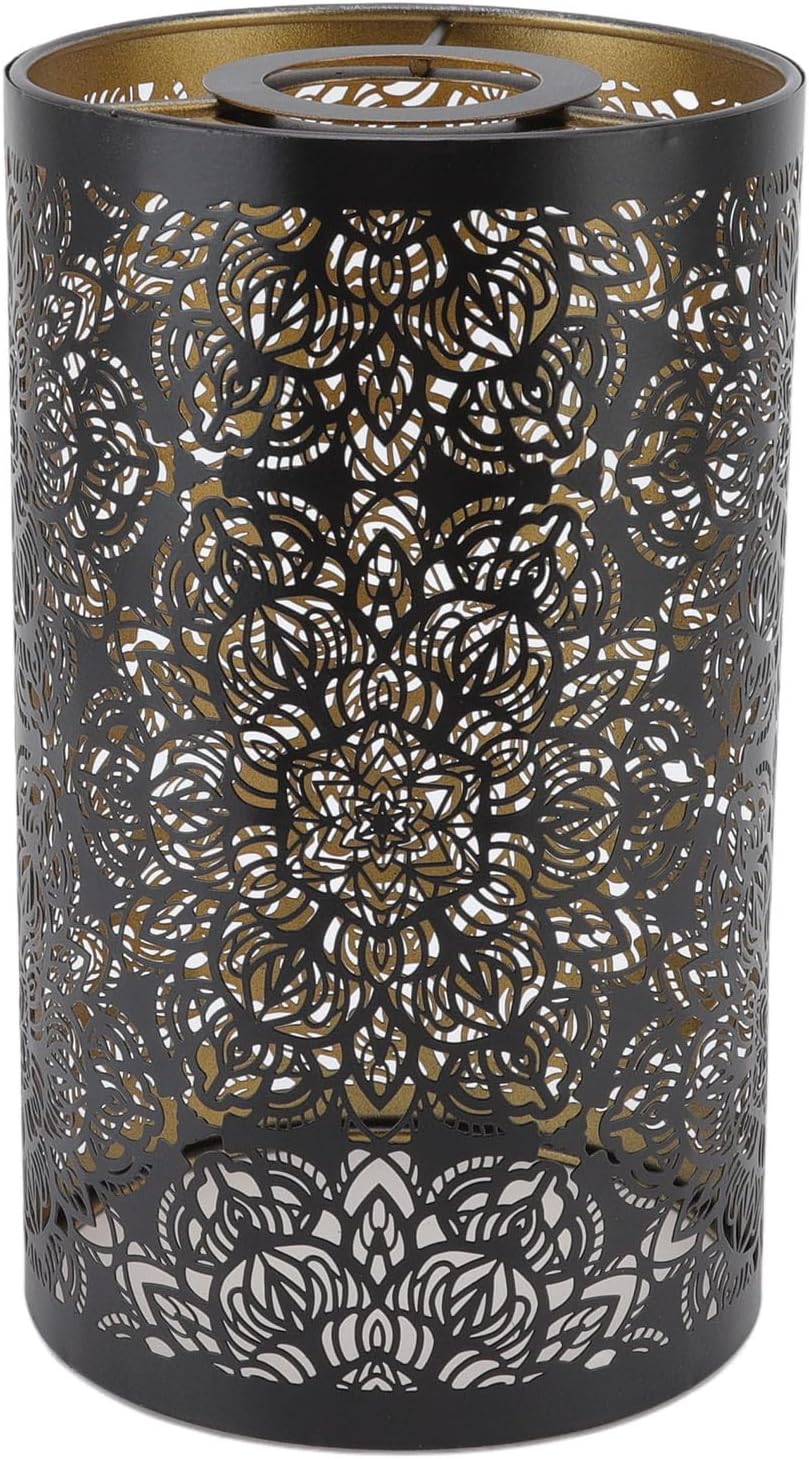 Pantalla de lámpara de metal con patrón E27, pantalla de mesa recta E26 E26Shade Ou cilíndrica hueca circular circular Inddor E27 E26 para tamaño