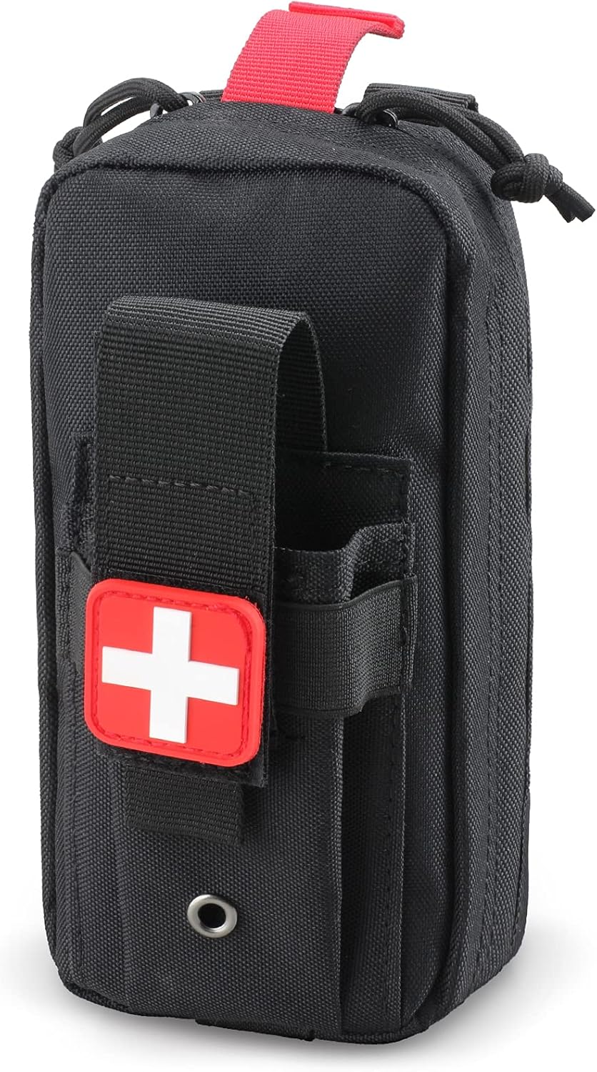 LIVANS Bolsa táctica Molle Medical IFAK, bolsa táctica de primeros auxilios EMT Kit de trauma IFAK bolsa de supervivencia de transporte diario