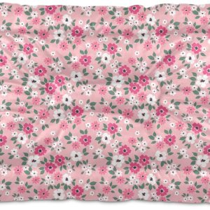 Almohadilla de cama para mascotas con diseño floral rosa, tapete suave para cama de perro con parte inferior antideslizante, lavable a máquina, Almohadilla de cama para mascotas con diseño floral rosa, tapete suave para cama de perro con parte inferior antideslizante, lavable a máquina,
