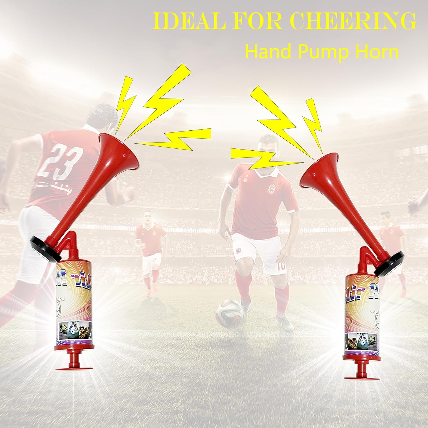 Bocina para eventos deportivos, bocina de aire de mano para juegos, bocina de sonido para copa del mundo, fútbol, pies, baloncesto, graduación,