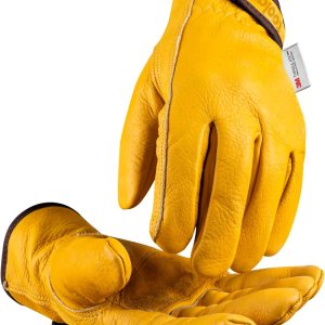 toolant Guantes de trabajo de cuero de invierno, forro Thinsulate cálido 3M para trabajo en clima frío, guantes con aislamiento térmico toolant Guantes de trabajo de cuero de invierno, forro Thinsulate cálido 3M para trabajo en clima frío, guantes con aislamiento térmico