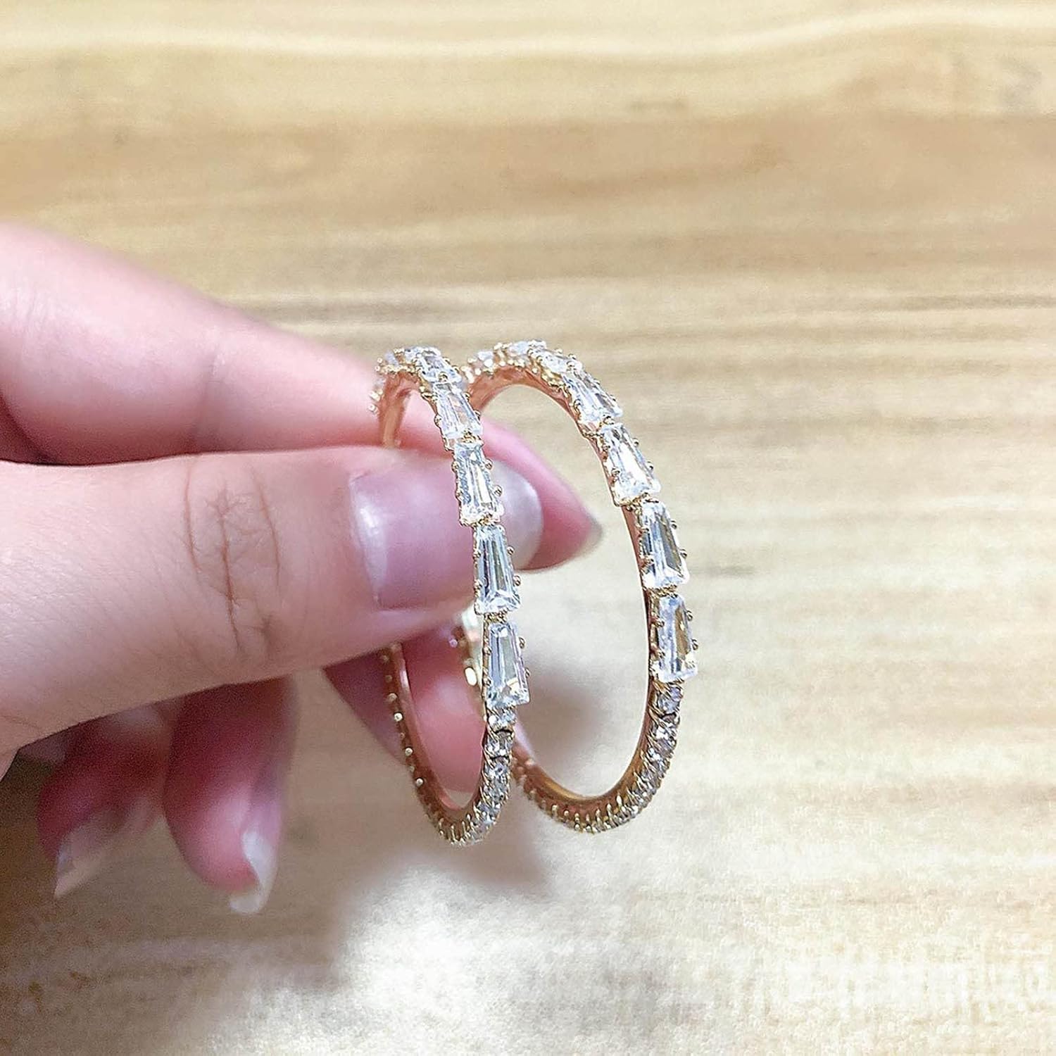 Pendientes grandes con diamantes de imitación circulares finos y colgantes dorados y plateados, elegantes aretes de diamantes de imitación para boda