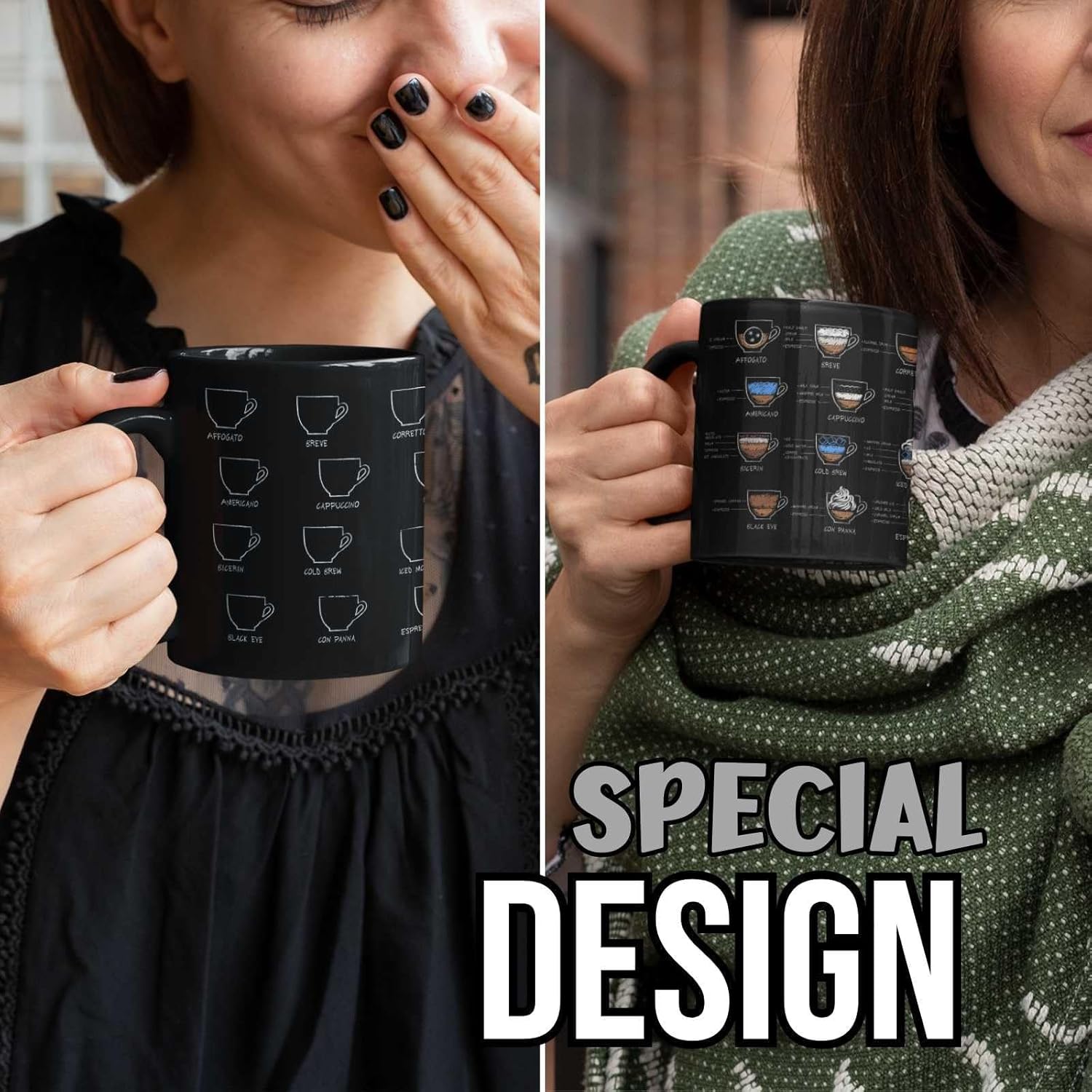 Onebttl Divertidos regalos de café para mujeres, hombres, taza de café mágica sensible al calor de 12 onzas para amigos, amantes del café,