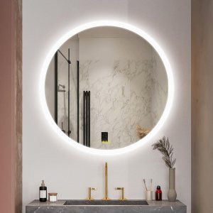 CITYMODA LED Bathroom Mirror with Lights 32 inch Round Led Mirror Anti-Fog, Stepless Dimmable, 3 Color Temperature, Memory Bathroom Vanity Mirror CITYMODA LED Bathroom Mirror with Lights 32 inch Round Led Mirror Anti-Fog, Stepless Dimmable, 3 Color Temperature, Memory Bathroom Vanity Mirror