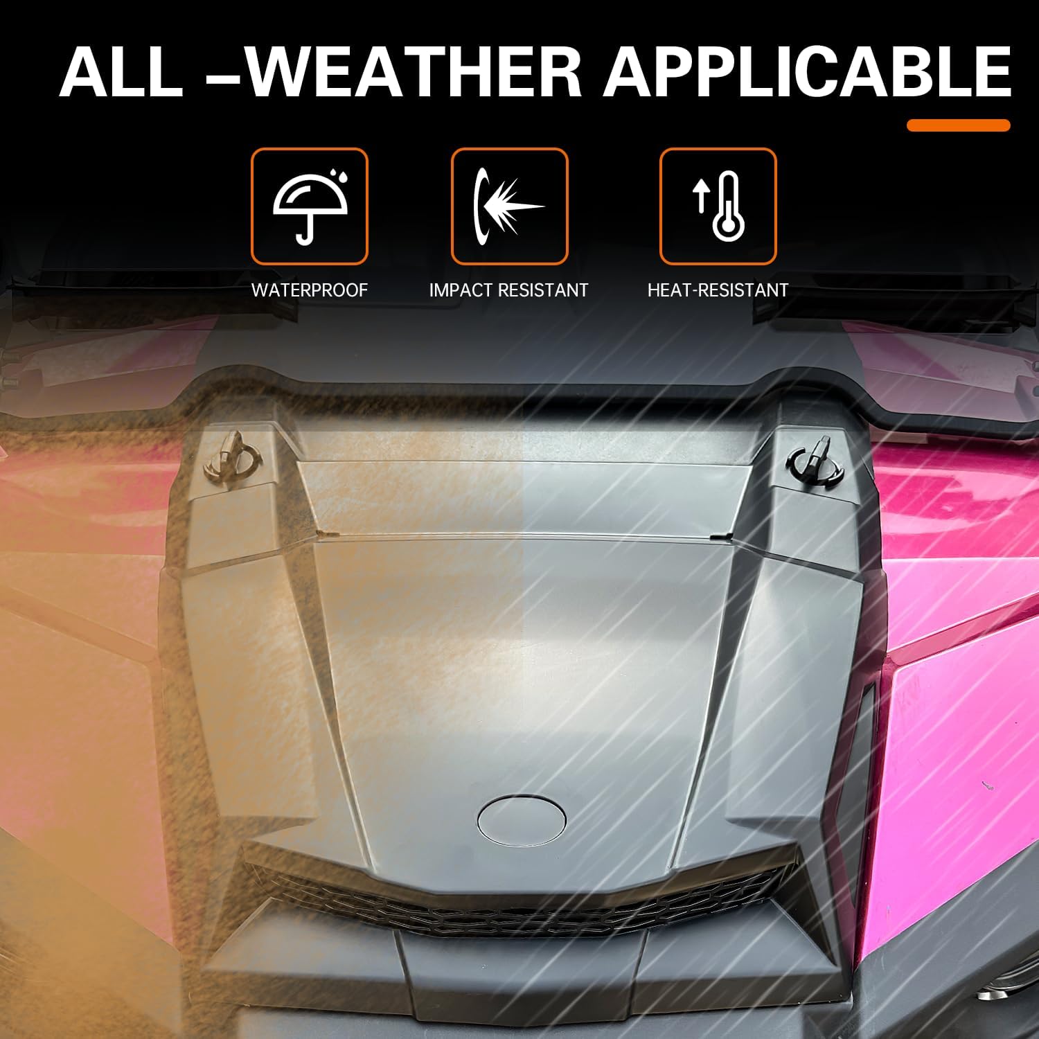 Turbo Hood para RZR XP 1000 14-18, ventilación de entrada de aire negra compatible con Polaris RZR XP Trail S 900 1000 S 2014-2018 Accesorios de