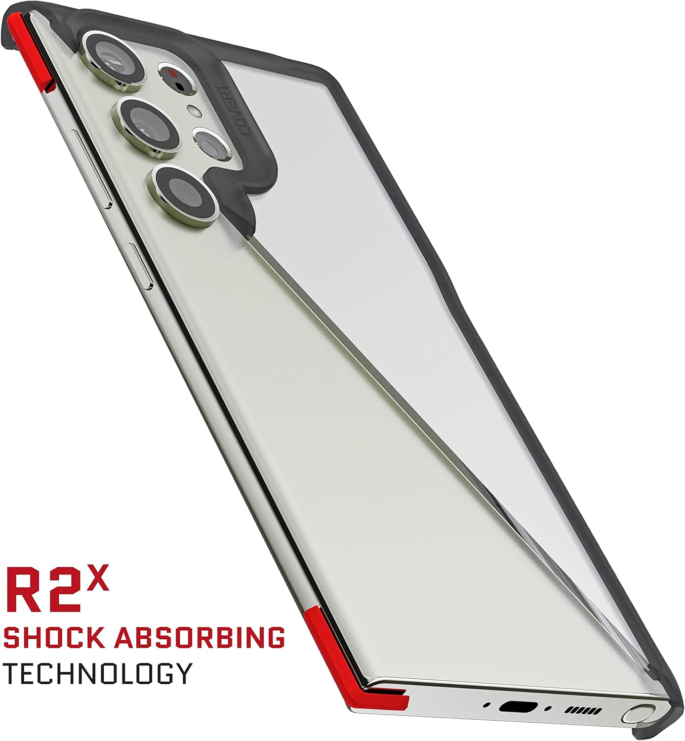 Ghostek COVERT – Funda transparente a prueba de golpes para Samsung Galaxy S23 con diseño delgado y ligero, compatible con carga inalámbrica,