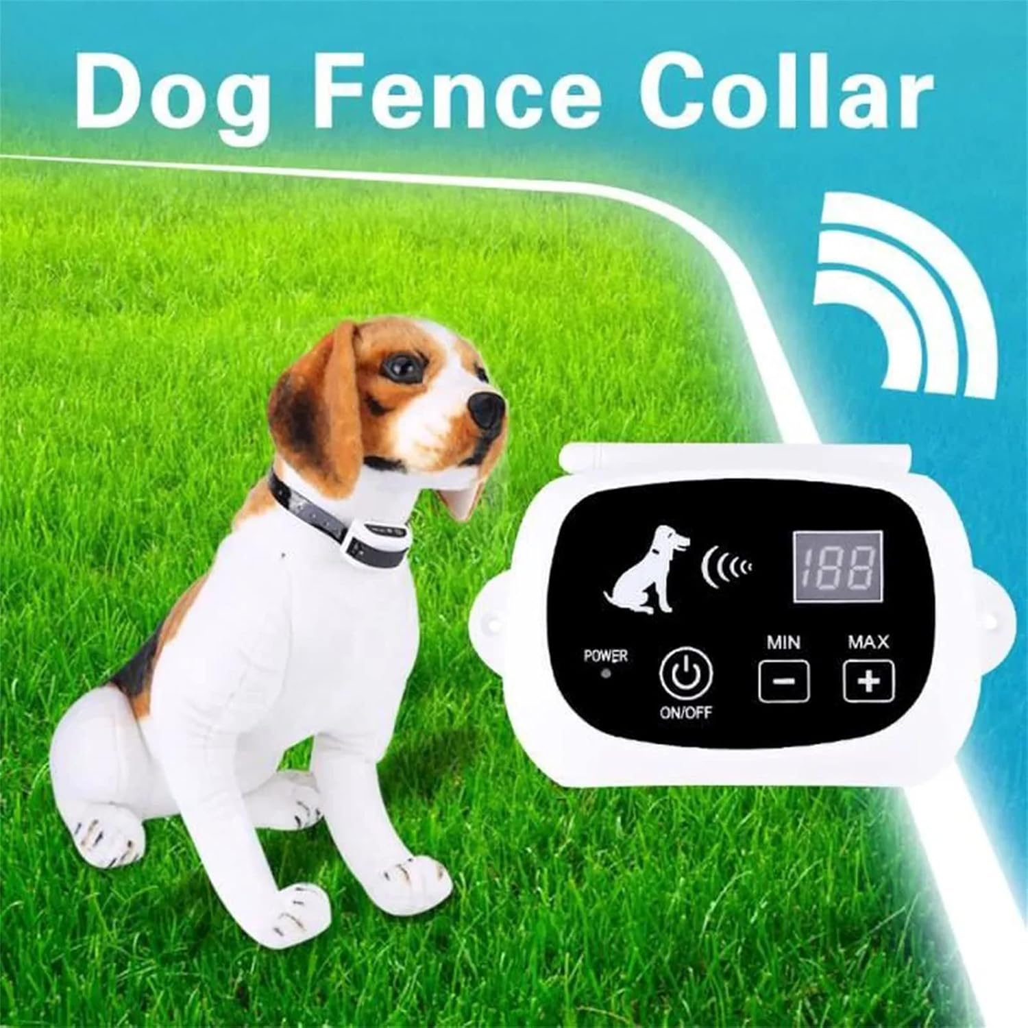 Valla inalámbrica para perros, sistema eléctrico de contención de límites para perros, rango ajustable de hasta 1640 pies, collar de entrenamiento