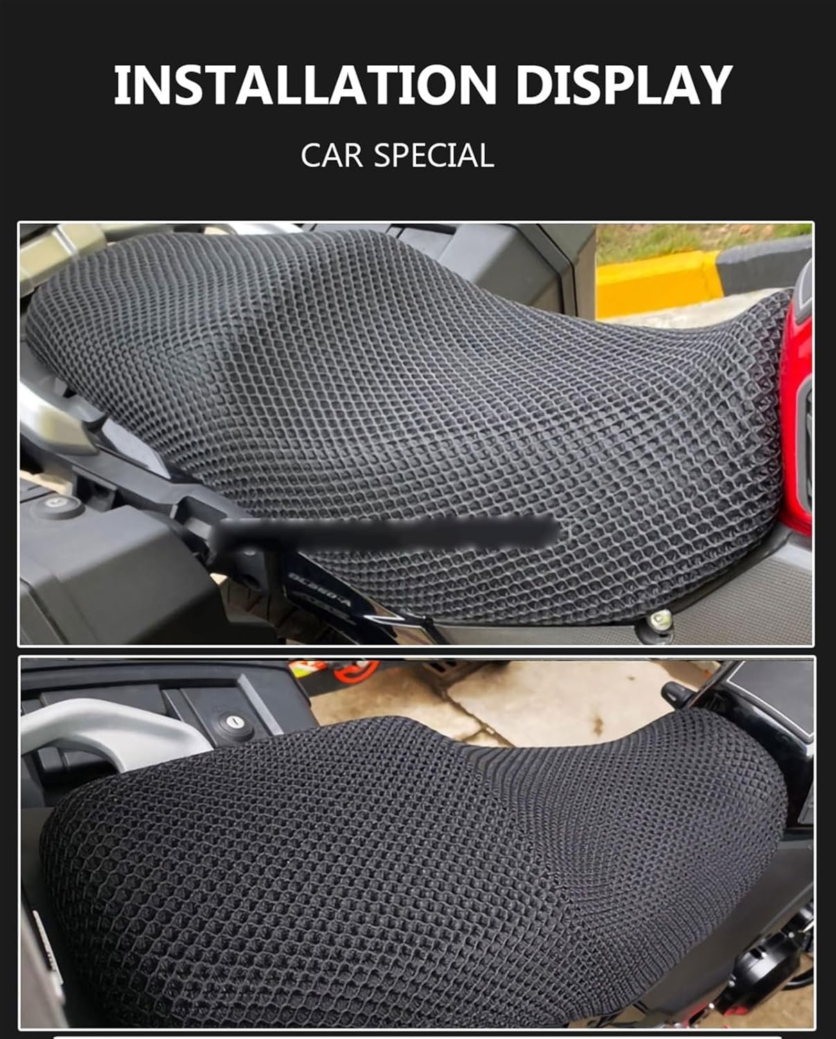 Juego de asiento de motocicleta antideslizante 3D de tela de malla protectora para Suzuki V-Strom VStrom DL650 DL1000 DL250 DL 650 1000 250 (Talla