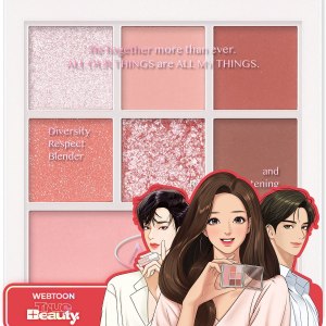Edición de maquillaje AMTS x True Beauty, Paletas de sombras de ojos rosas, 7 colores, tonos metálicos brillantes mate, altamente pigmentados, de Edición de maquillaje AMTS x True Beauty, Paletas de sombras de ojos rosas, 7 colores, tonos metálicos brillantes mate, altamente pigmentados, de