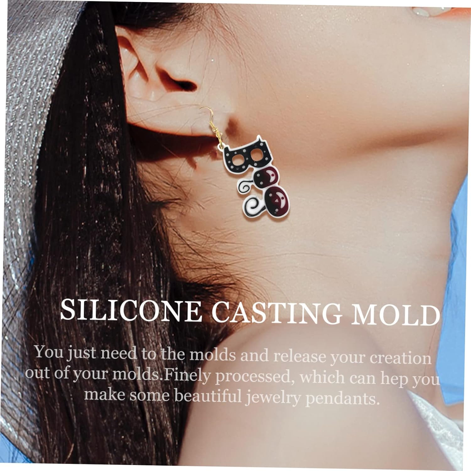 COHEALI 10 piezas de accesorios de vacaciones kit de resina epoxica jabón moldes de silicona moldes de arcilla colgante aretes moldes de silicona