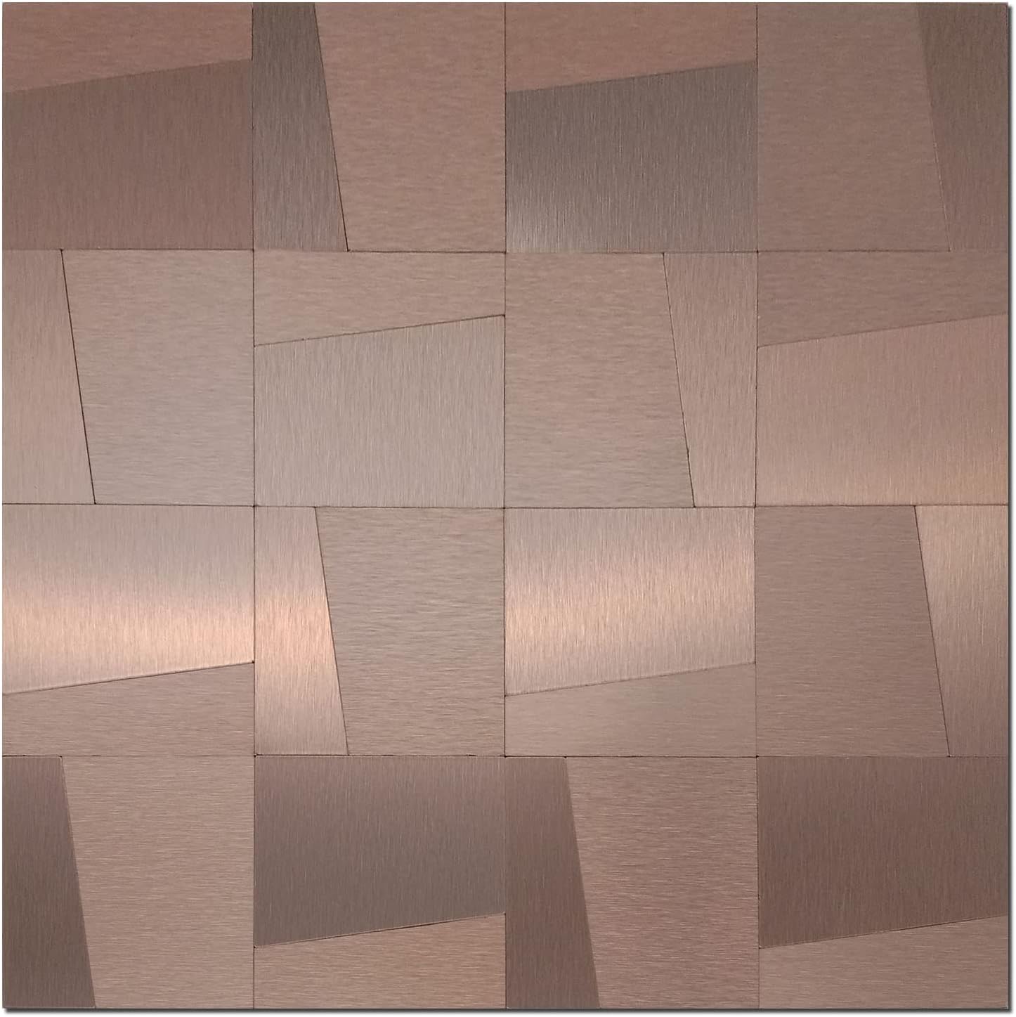 YMMXGE Panel de 8 hojas de metal para despegar y pegar, para cocina, panel autoadhesivo de mosaico de aluminio 3D de 11.81 x 11.81 x 0.12 pulgadas