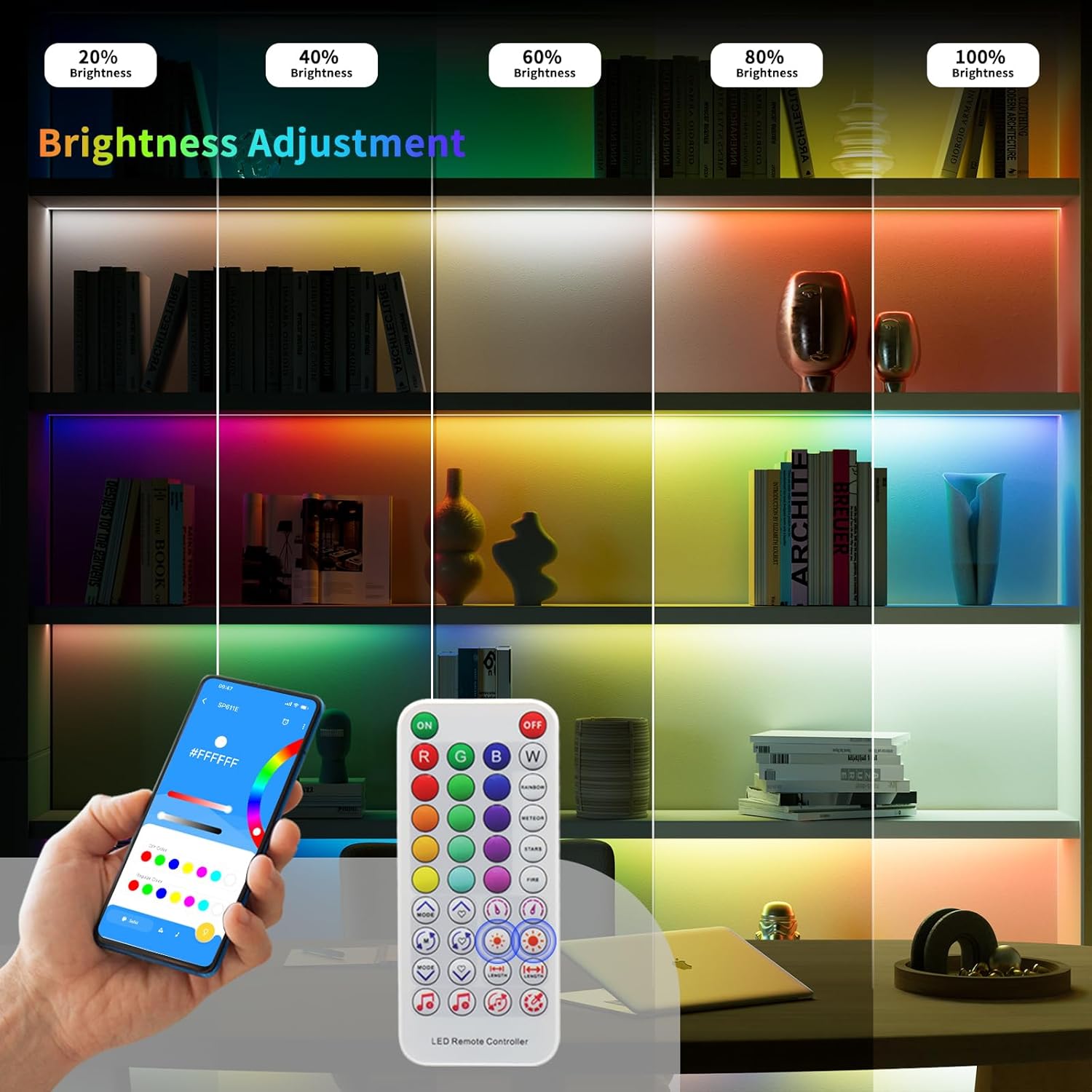 GINGSOW Controlador LED de música Bluetooth SP611E para 1903B WS2812b WS2811 IC RGB persecución tira LED de color sincronización direccionable