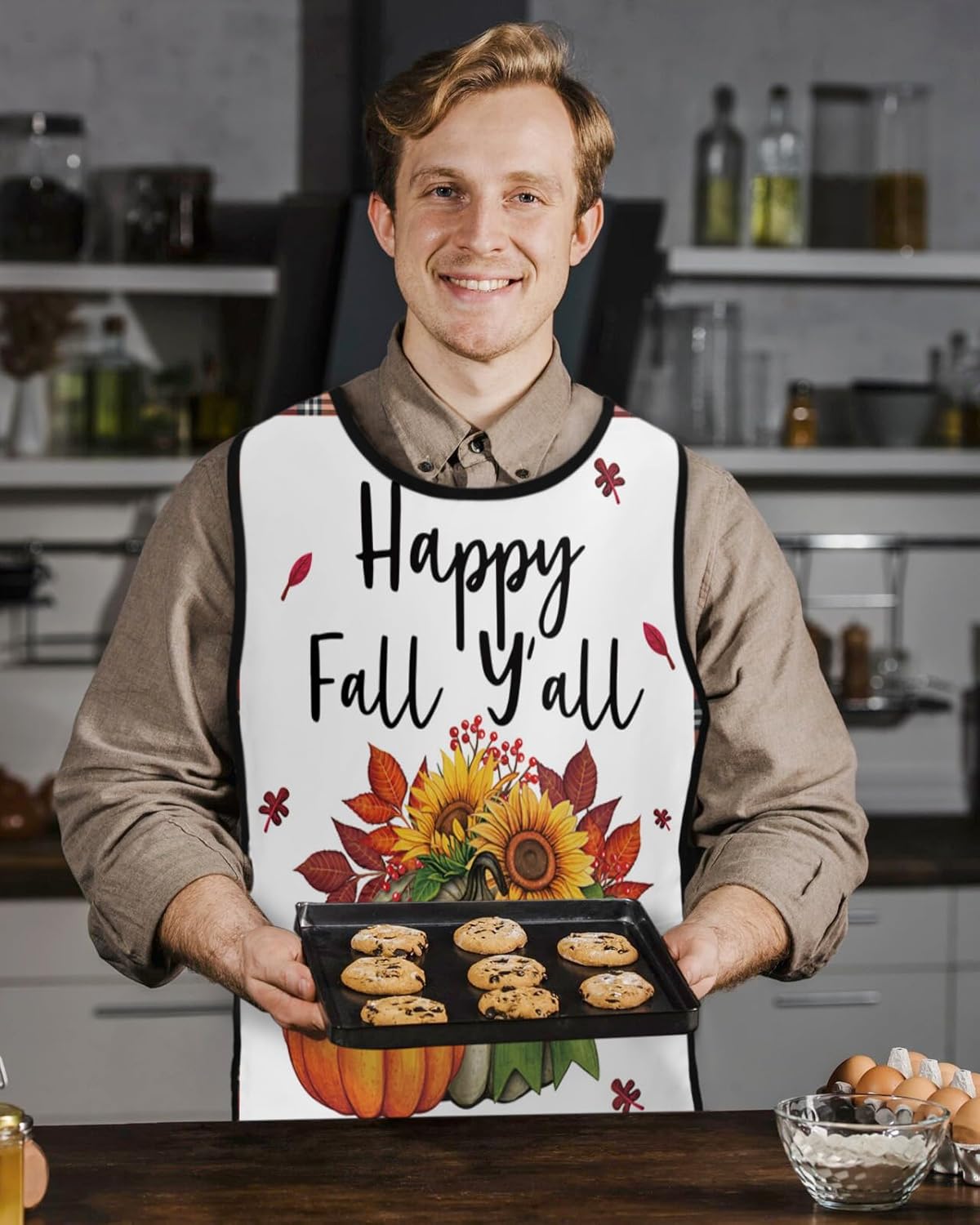 Universal Cobbler Apron with 2 Pockets Unisex Waterproof Chef Aprons Adjustable Washable Bib Apron
