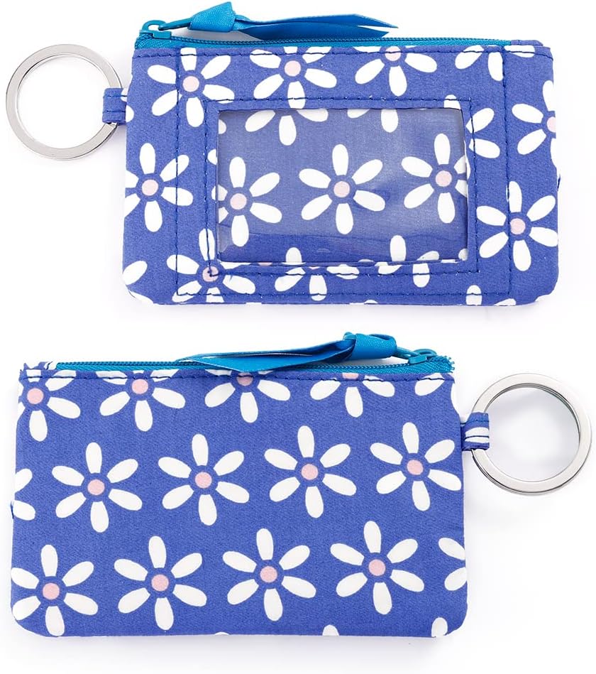 dandodo Combo de estuche de identificación con cremallera y cordón para mujer (varios equipos disponibles), llavero, cartera de identificación con