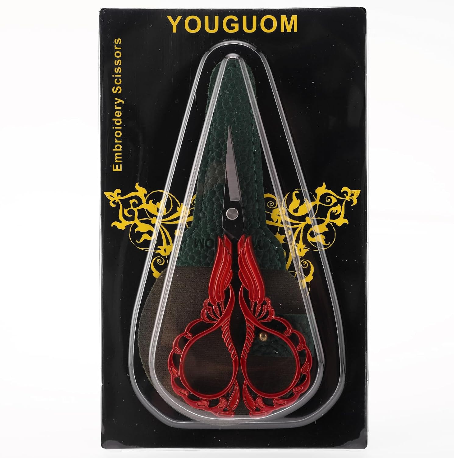 YOUGUOM Tijeras pequeñas para bordar, tijeras de costura para manualidades, tijeras de punta afilada para costura, roscado, manualidades,