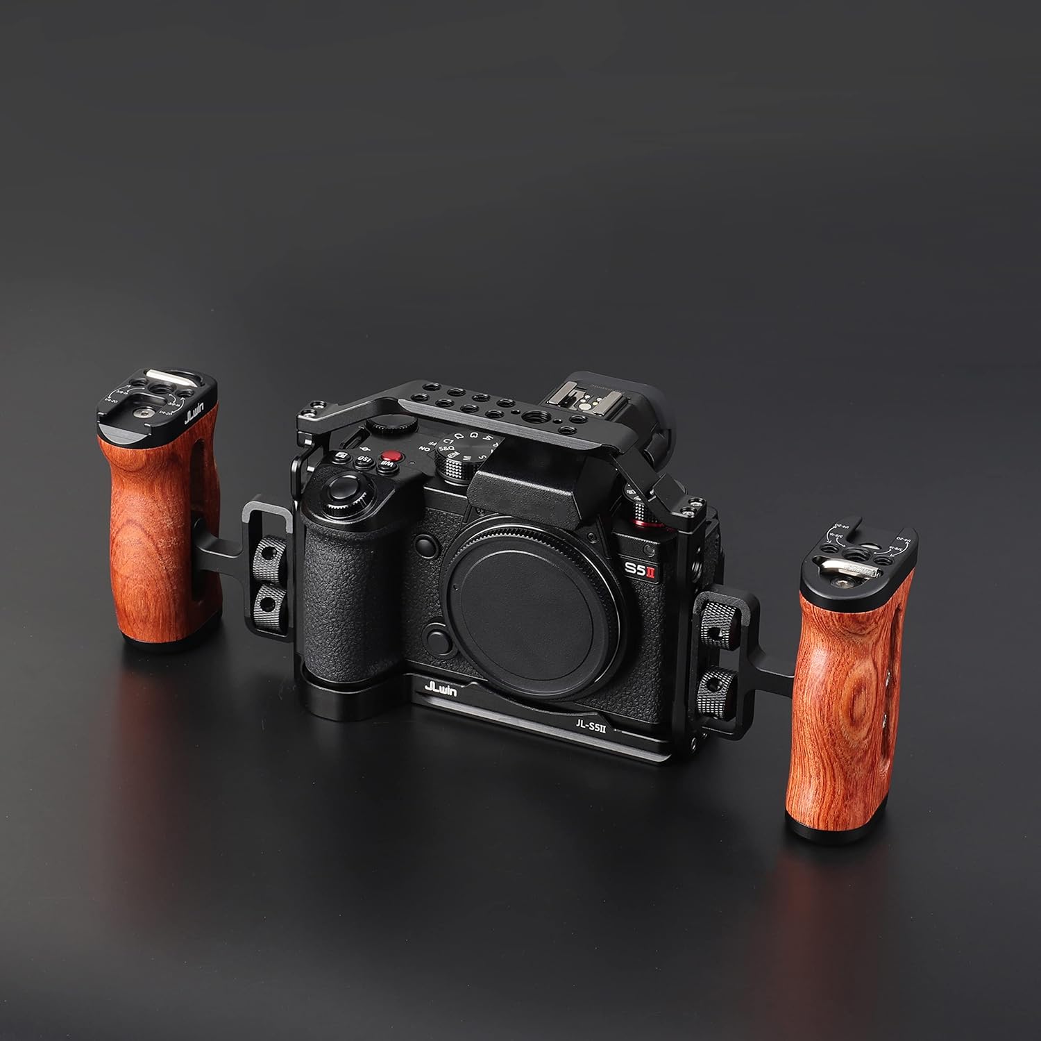 Fotga Jaula de cámara S5II para Panasonic Lumix S5II S5 Mark II G9II G9 Mark II sin espejo para cámara sin espejo, compatible con trípode Arca Swiss