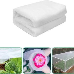 Red de insectos, red de jardín para protección del jardín, mosquitera de malla fina para árbol de cigarras, invernadero (8 pies x 25 pies, blanco) Red de insectos, red de jardín para protección del jardín, mosquitera de malla fina para árbol de cigarras, invernadero (8 pies x 25 pies, blanco)