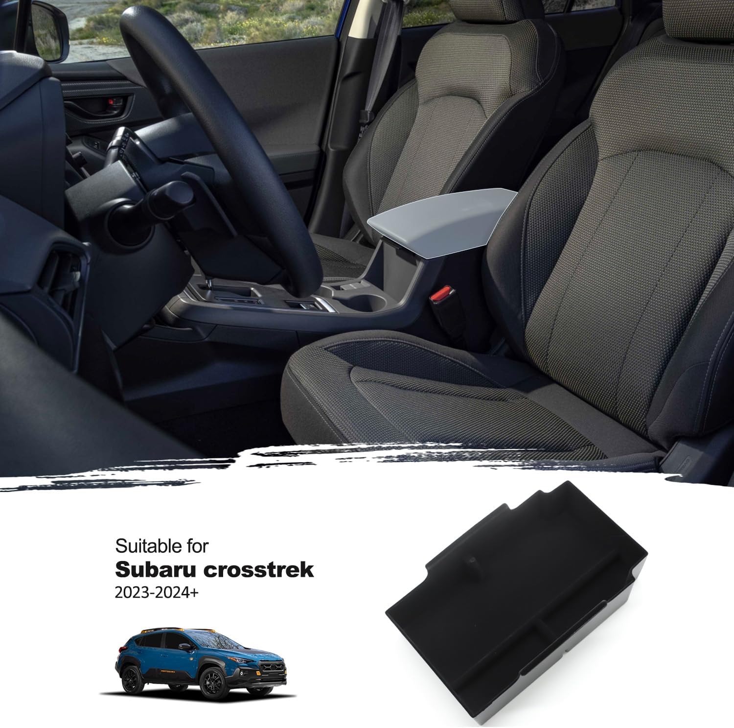 TUAMFO Organizador de consola central para Subaru Crosstrek 2024 2024 Subaru Crosstrek 2024 Subaru Impreza 2024, bandeja de consola Crosstrek e
