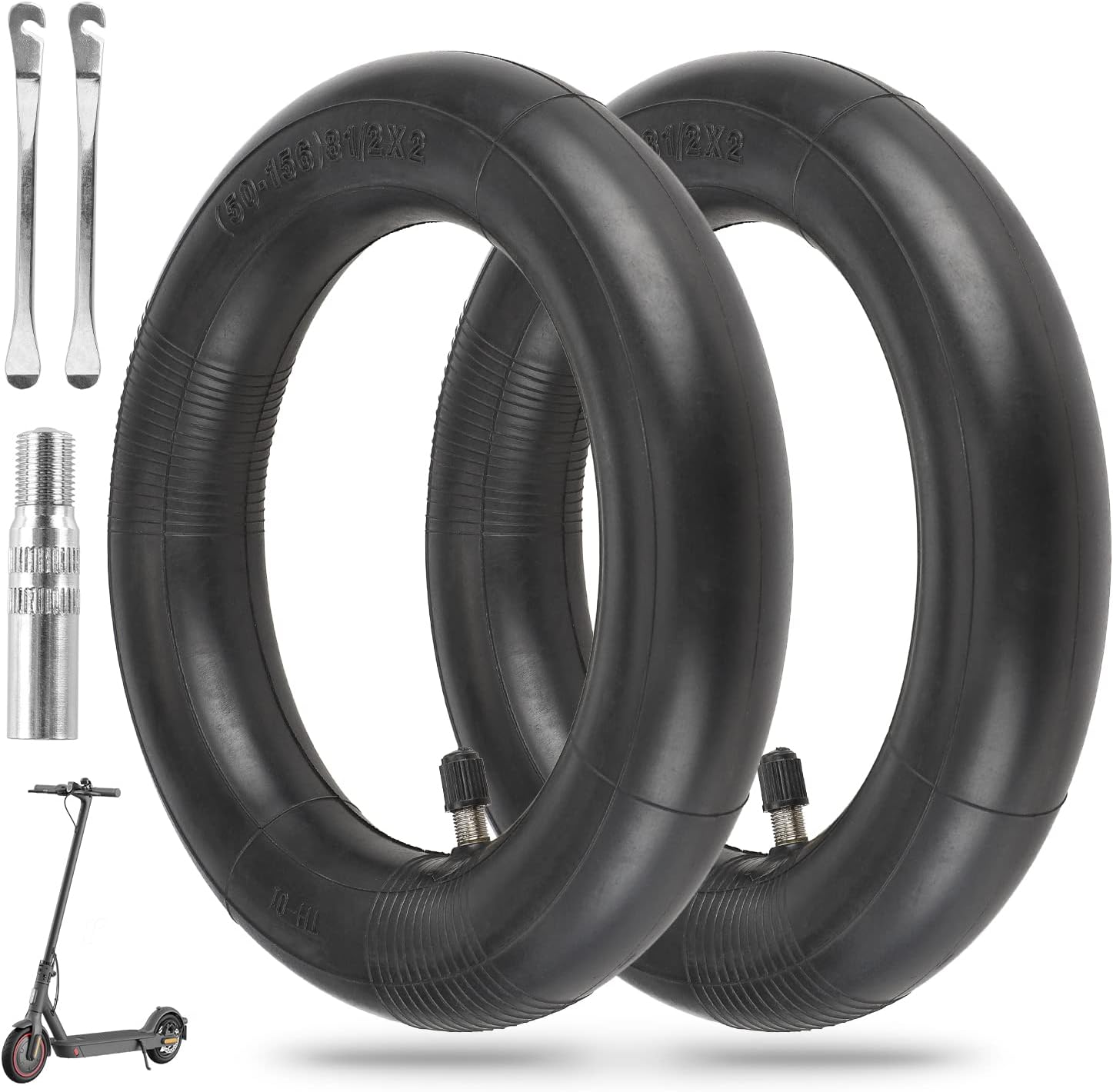ulip Paquete de 2 tubos interiores de 8.5 pulgadas 5075-6.1 de grosor, tubo universal de 8 12 x 2 inflado de repuesto para Gotrax GXL Hiboy S2