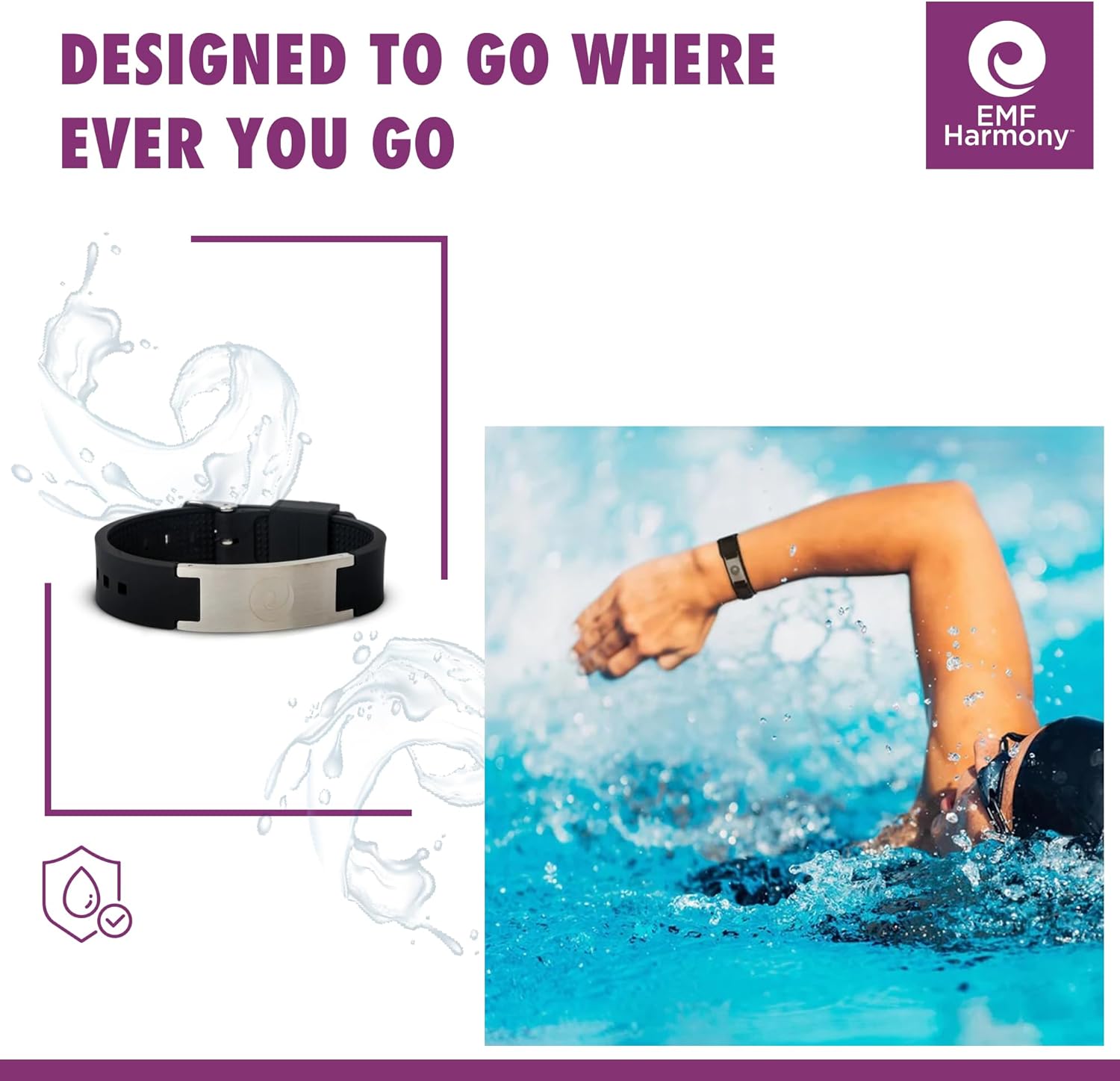 EMF Harmony Mobility + Bracelet – Bienestar holístico para mujeres y hombres – Teléfono – Wifi – Pulsera para el bienestar – 4 elementos energéticos