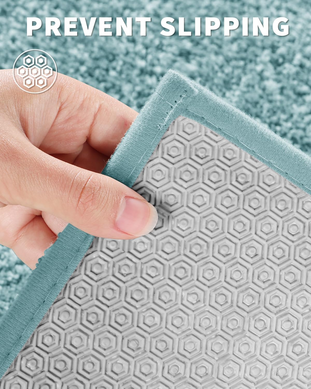 Yimobra Alfombras de baño, extra suaves y cómodas, antideslizantes, absorbentes de agua y gruesas, lavables a máquina, alfombras peludas para ducha