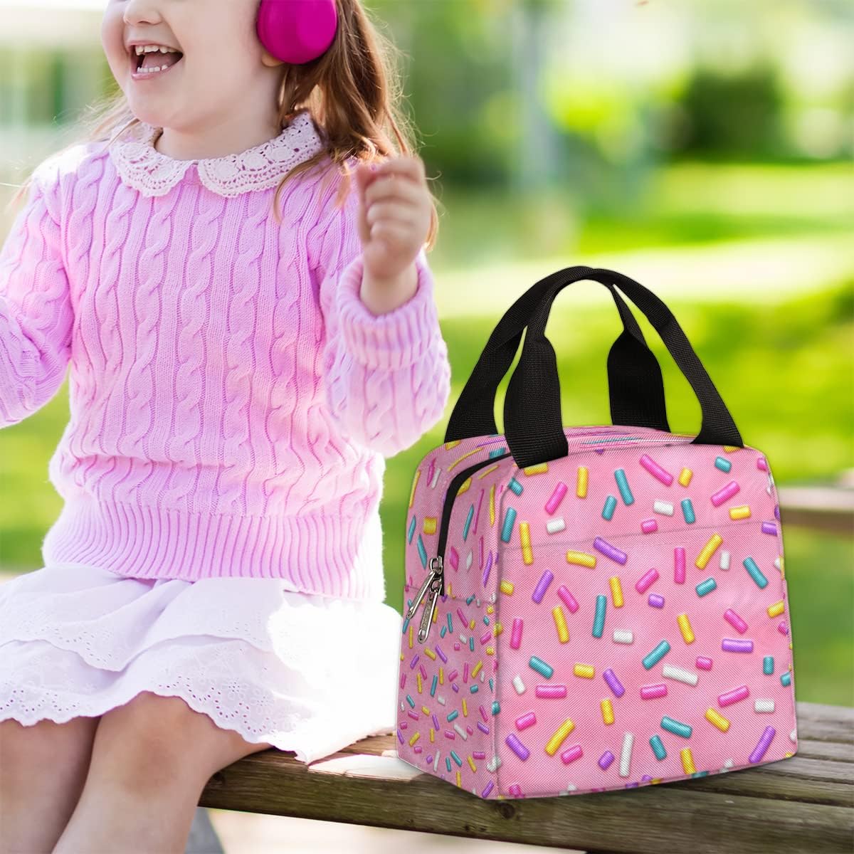 Bolsas de almuerzo para mujeres y hombres, lonchera con aislamiento de dulces, rosquillas, caramelos, reutilizable, bolsa de almuerzo para niñas,