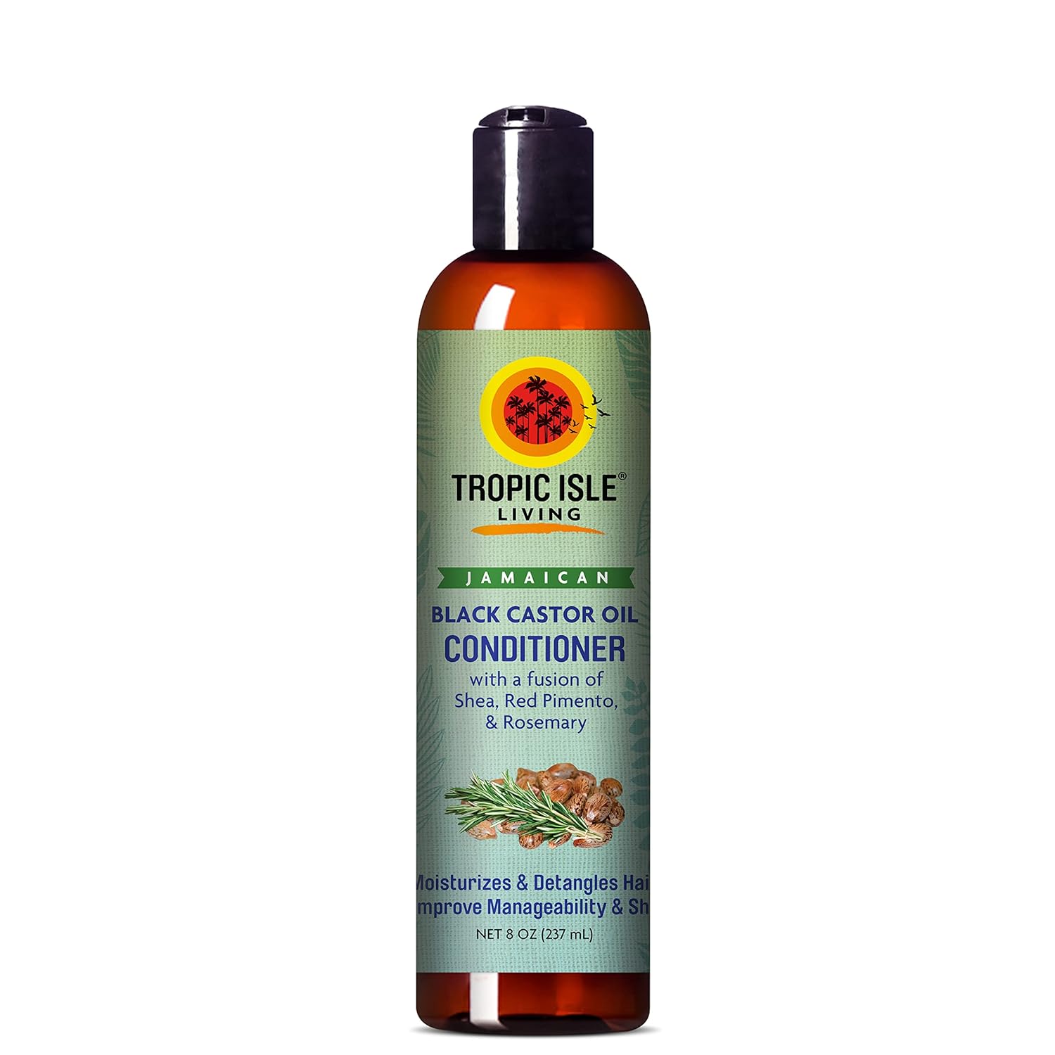 Tropic Isle Living Acondicionador de aceite de ricino negro jamaicano 8 oz