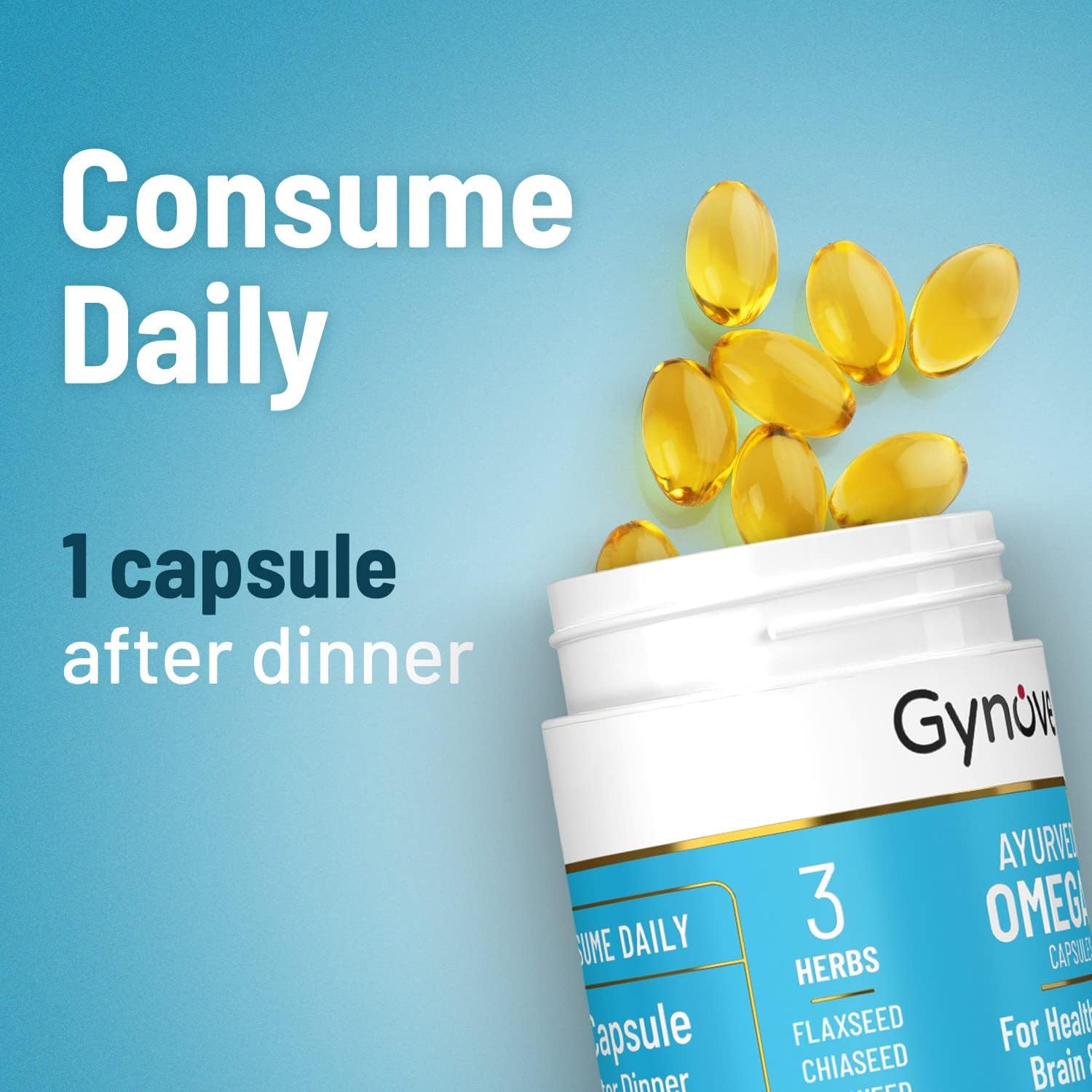 Vitation Store Ayurvedic Omega 3 cápsulas para hombres y mujeres saludables para corazón, cerebro y articulaciones (paquete de 2, 60)