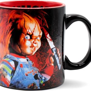 Silver Buffalo Chucky Friends Til The End Scary – Taza de cerámica, 20 onzas Silver Buffalo Chucky Friends Til The End Scary – Taza de cerámica, 20 onzas