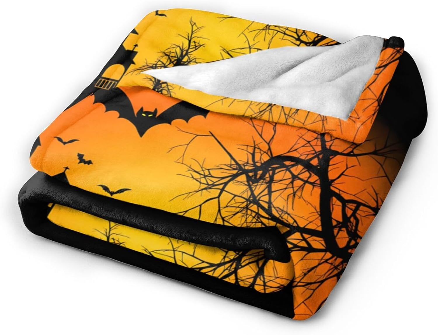 Manta de microforro polar ultrasuave para Halloween, ligera, mullida y cálida, manta de franela de Halloween para sofá, cama, sala de estar, 50 x 40