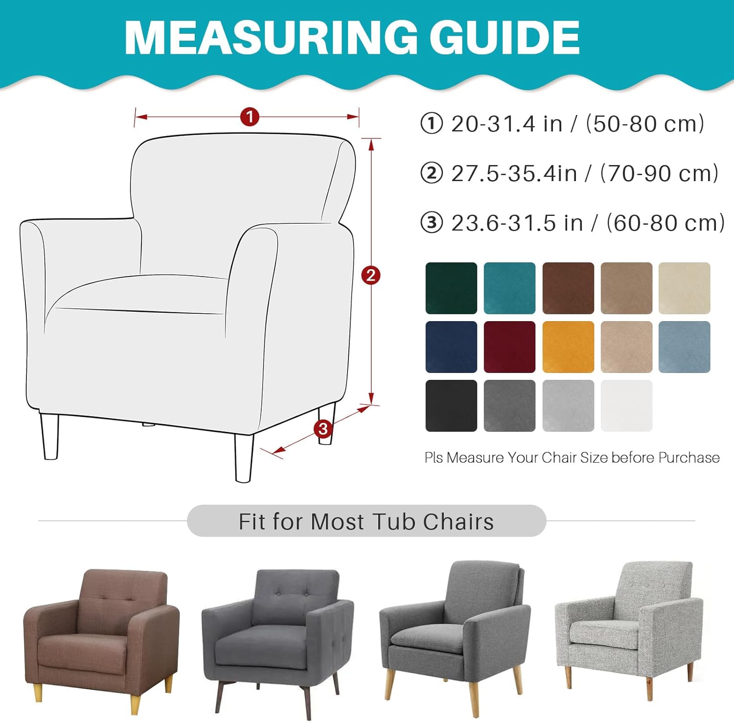 MIFXIN Funda para sillón de banquete, funda elástica de terciopelo para sillón, 1 pieza de elastano, protector de muebles elástico para sofá de 1