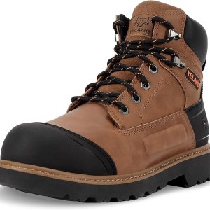 Yelang Botas de trabajo de seguridad con punta de acero para hombre, zapatos de utilidad de perforación antideslizantes de 6 pulgadas para Yelang Botas de trabajo de seguridad con punta de acero para hombre, zapatos de utilidad de perforación antideslizantes de 6 pulgadas para