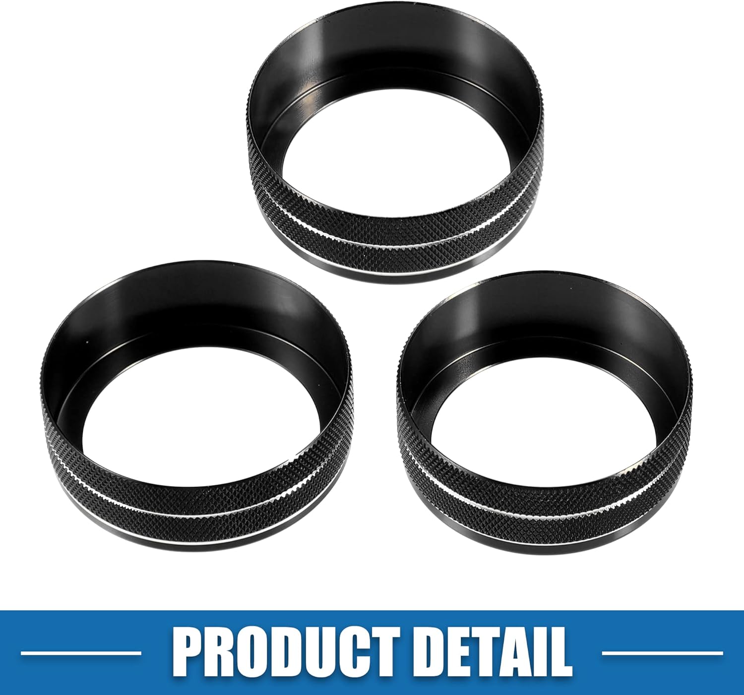 A ABSOPRO Calcomanías para pomos de aire acondicionado de automóvil, interruptor de radio de CA para Jeep Wrangler JL JLU 2018-2022, color negro