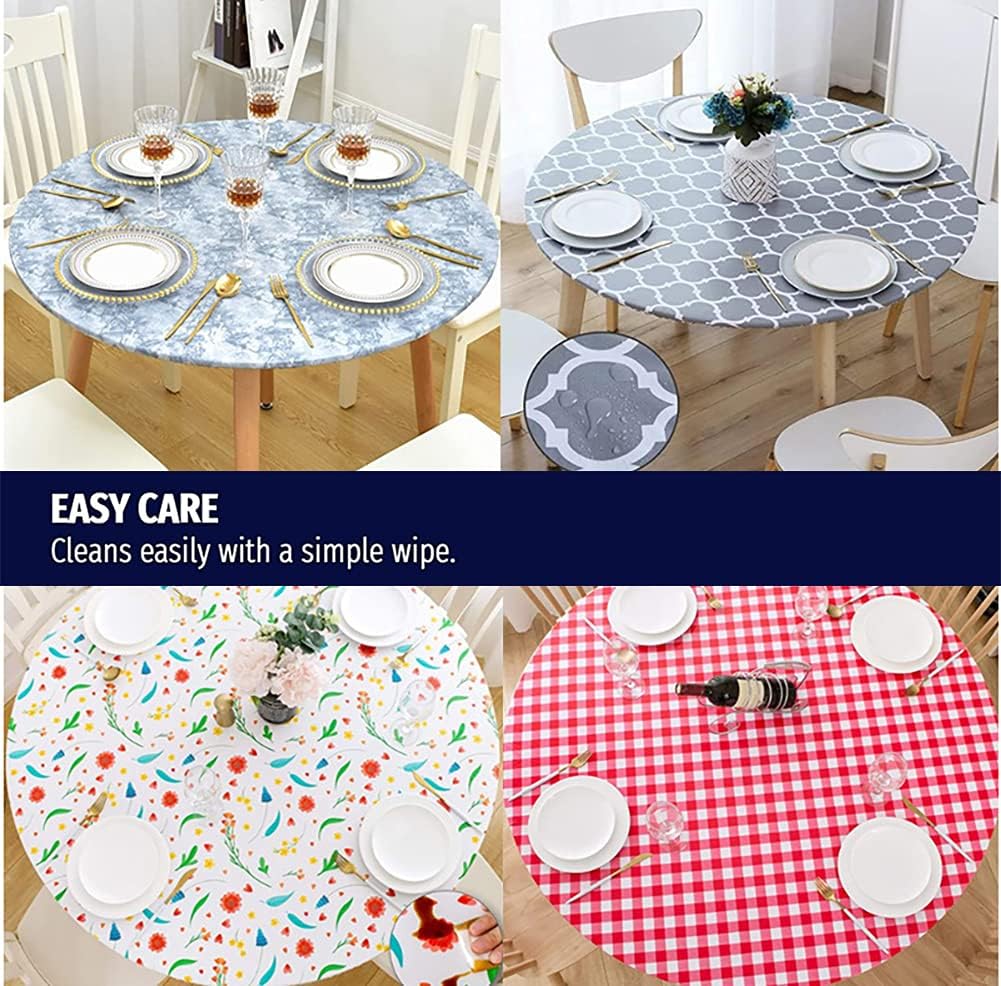 Cozomiz Mantel impermeable con bordes elásticos, mantel lavable para exteriores, patio, cocina y comedor, 47 x 23 pulgadas, rectangular, ajuste