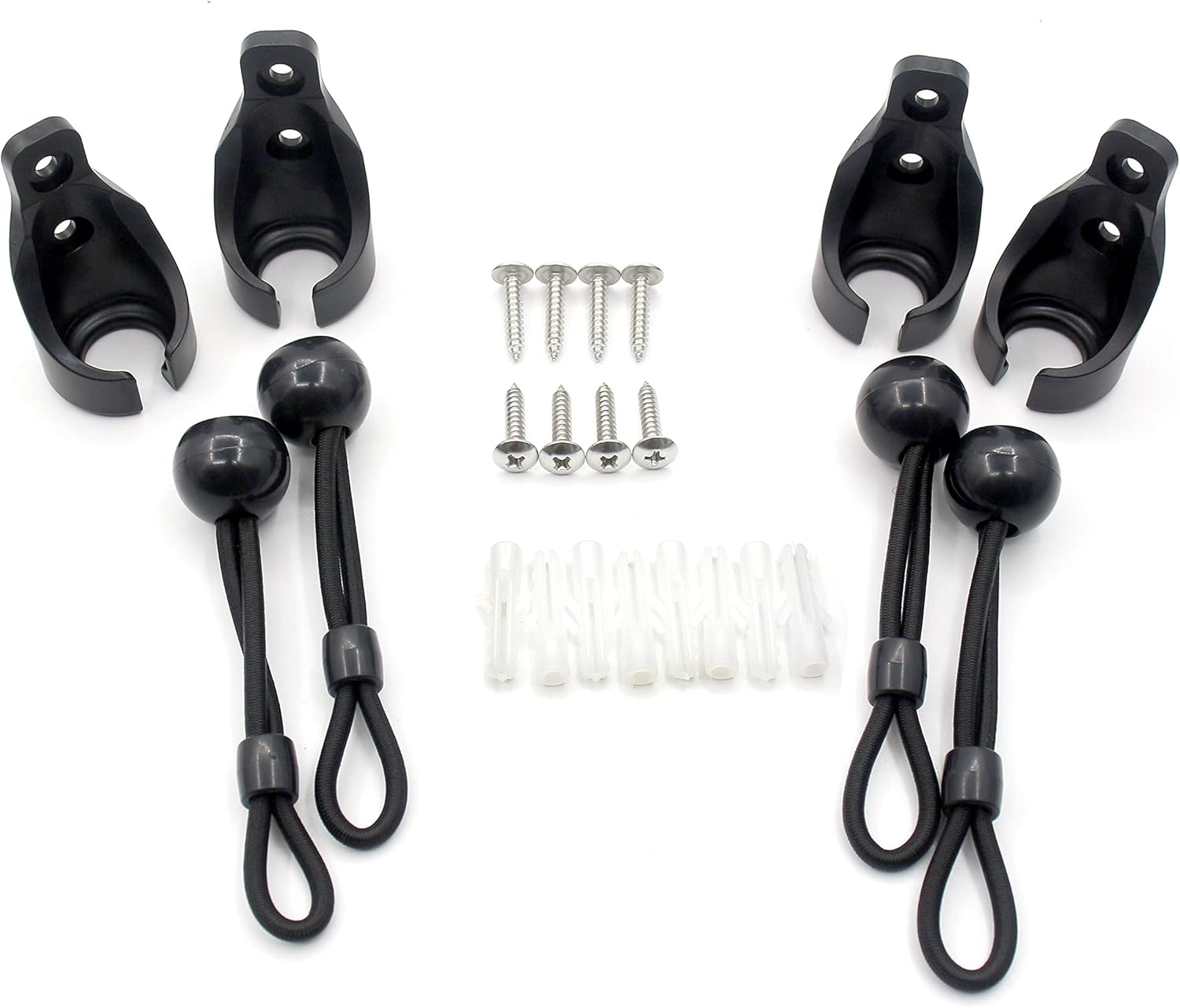Kit elástico para piezas de persiana enrollable, repuesto para persianas enrollables opacas (negro, paquete de 2)