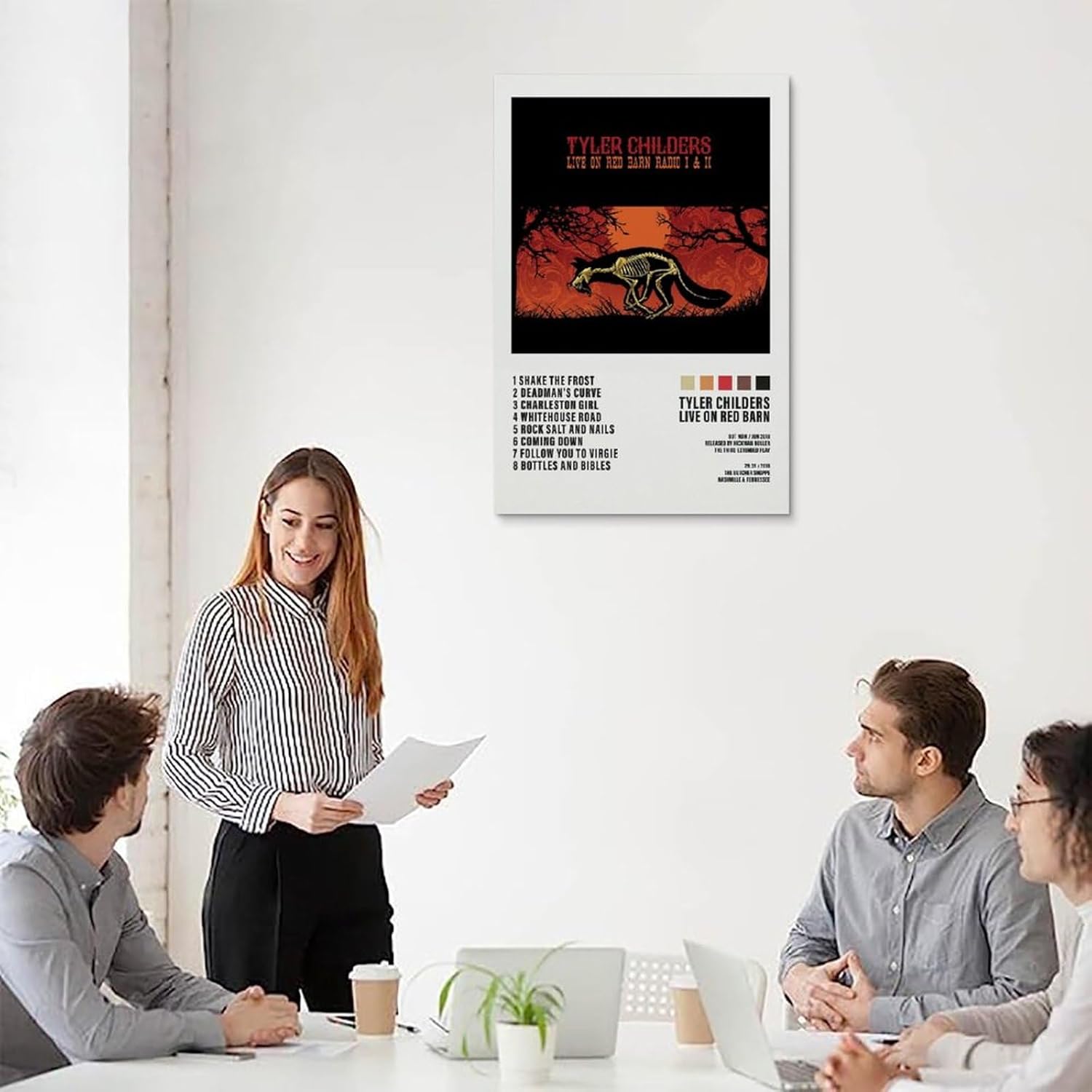 ShenMou Tyler Childers Live On Red Barn – Póster de portada de álbum de radio de granero rojo, decoración de pared, póster para dormitorio,