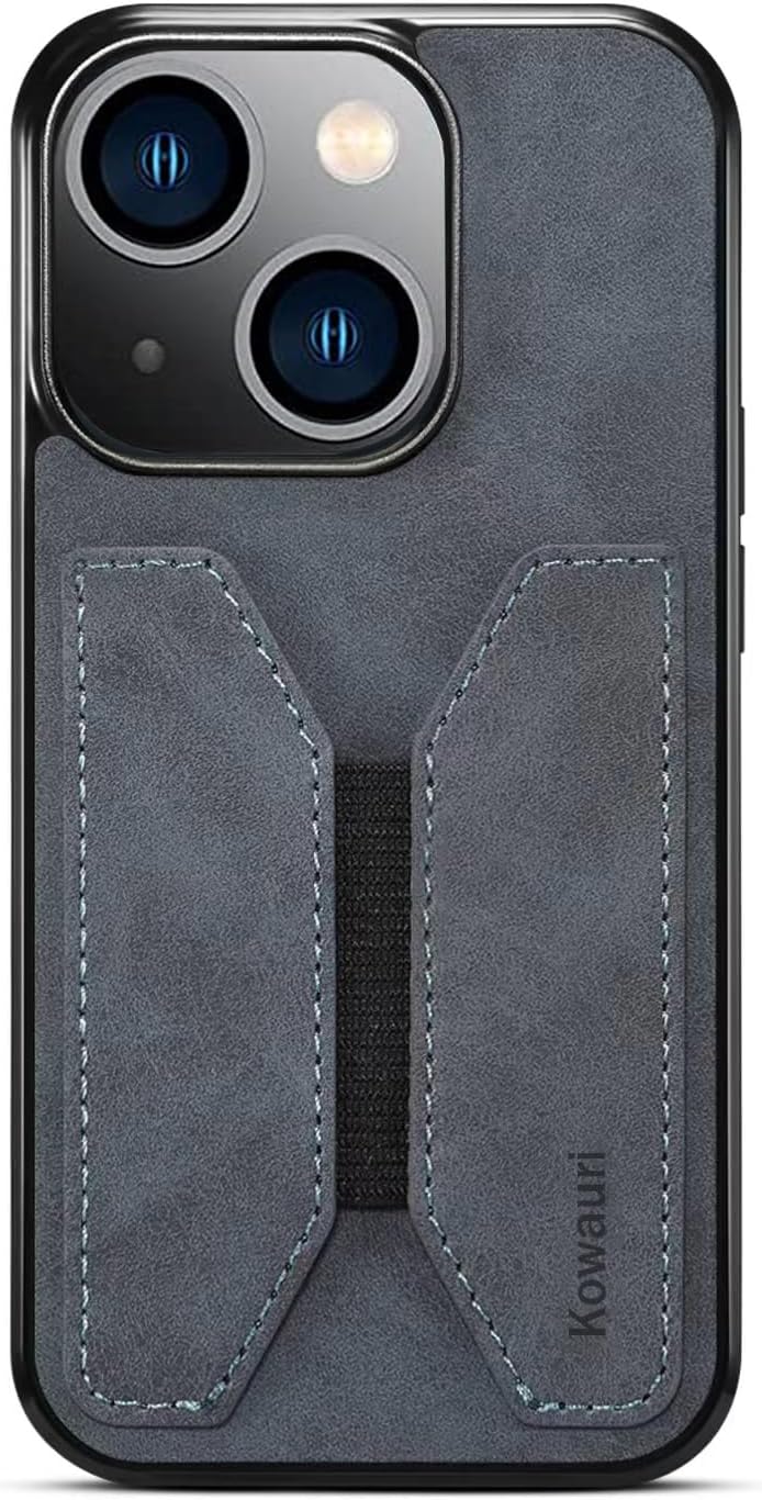 Kowauri Funda para iPhone 15 Plus, piel sintética, con ranura para tarjeta de crédito, funda protectora ultra delgada para iPhone 15 Plus (6.7