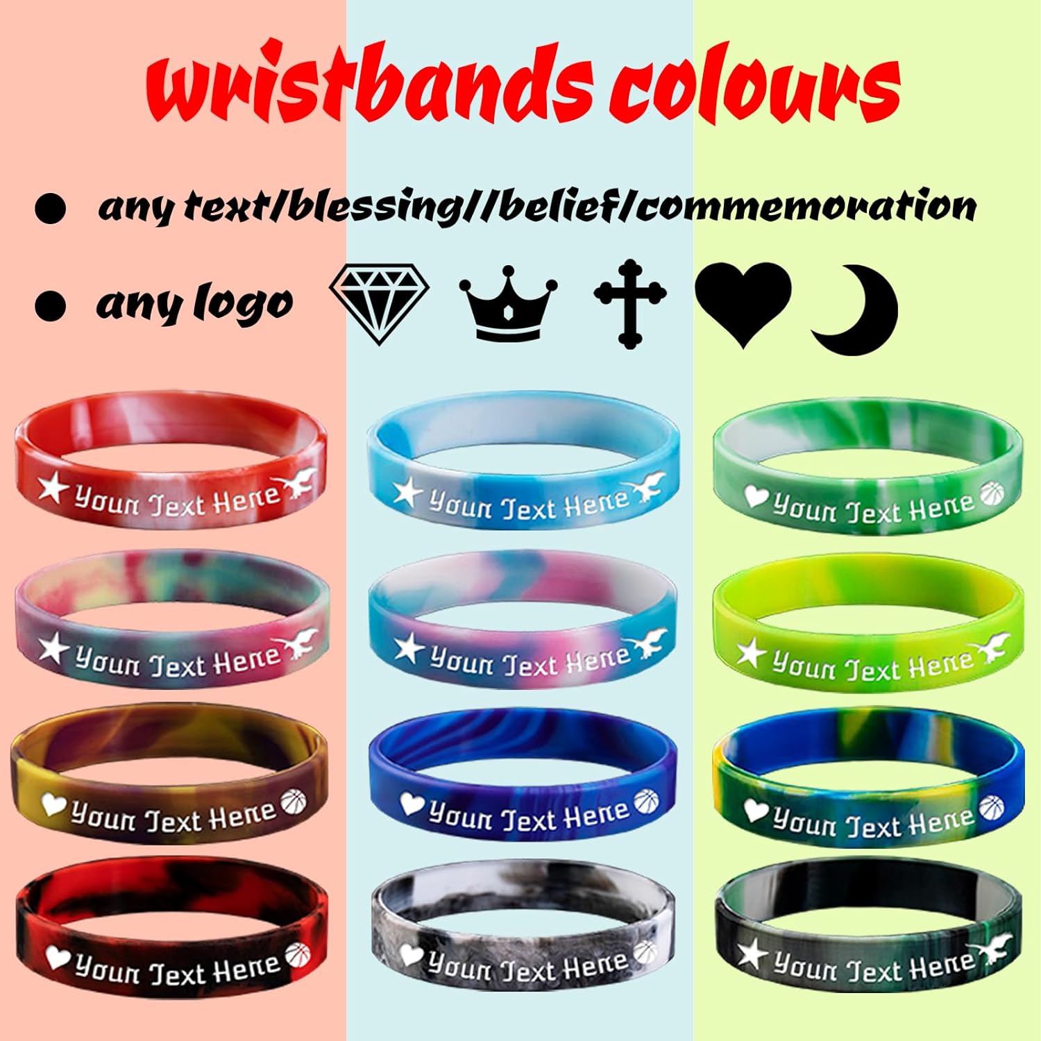 Pulsera de goma grabada personalizada a granel, pulseras de silicona personalizadas para hombres, pulseras de silicona personalizadas para regalos