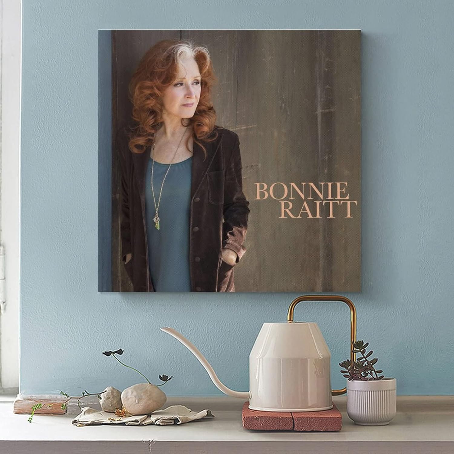 Bonnie Raitt – Póster de cantante de blues para pared, lienzo con pergaminos, pintura, imagen, decoración de sala de estar, enmarcadosin marco, 28 x