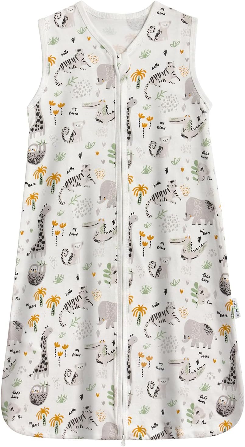 TOG 0.5 – Saco de dormir para bebé, de 0 a 6 meses, 100% algodón, cómodo, suave, sin mangas, ligero, con cremallera de 2 vías, para bebés