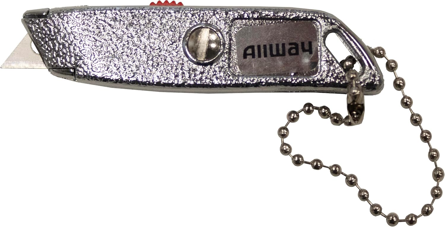 ALLWAY MK4 – Micro cuchillo retráctil cromado fundido a presión, 2-12″