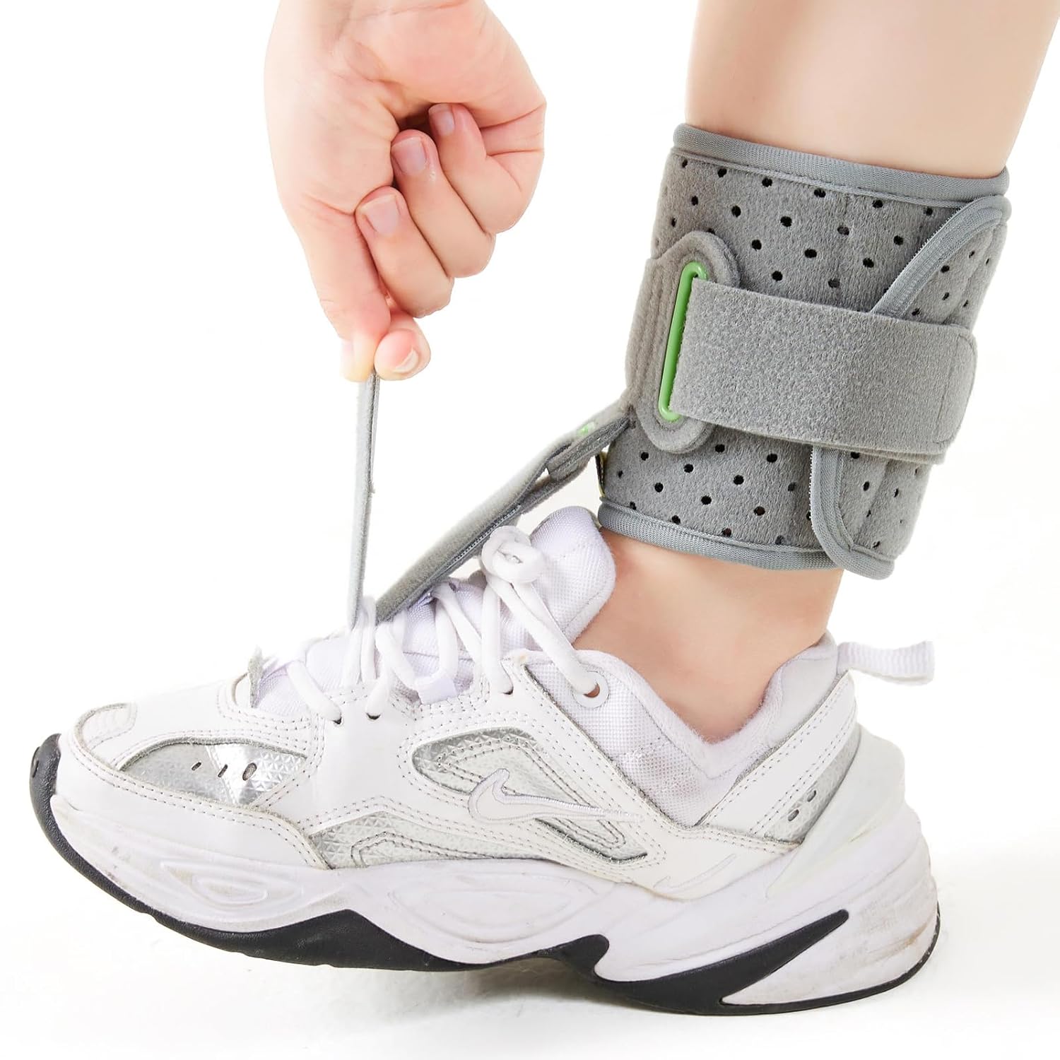Soporte ajustable para pie caído, unisex, para ortesis de pie derechoizquierdo, soporte de tobillo, mejora la marcha al caminar, alivia eficazmente