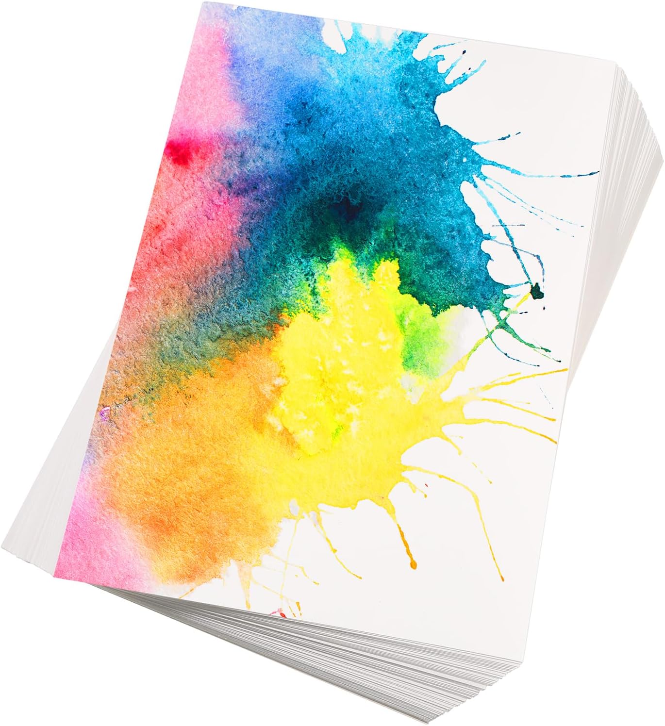 60 hojas de papel de acuarela de 230 GSM, paquete de papel de prensa en frío blanco para niños, acuarela, dibujo, estudiante, artista (prensa
