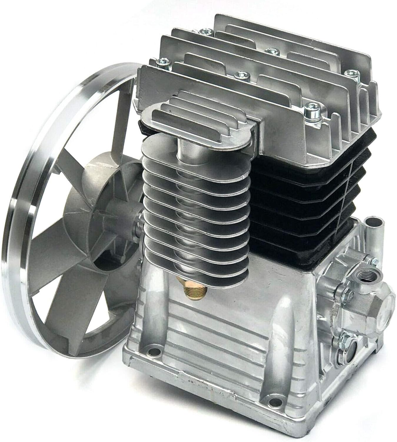 Bomba de cabeza de compresor de aire 3HP Bomba de compresor de aire de cilindro gemelo Pistón de cabeza de motor con silenciador (2065-3HP)