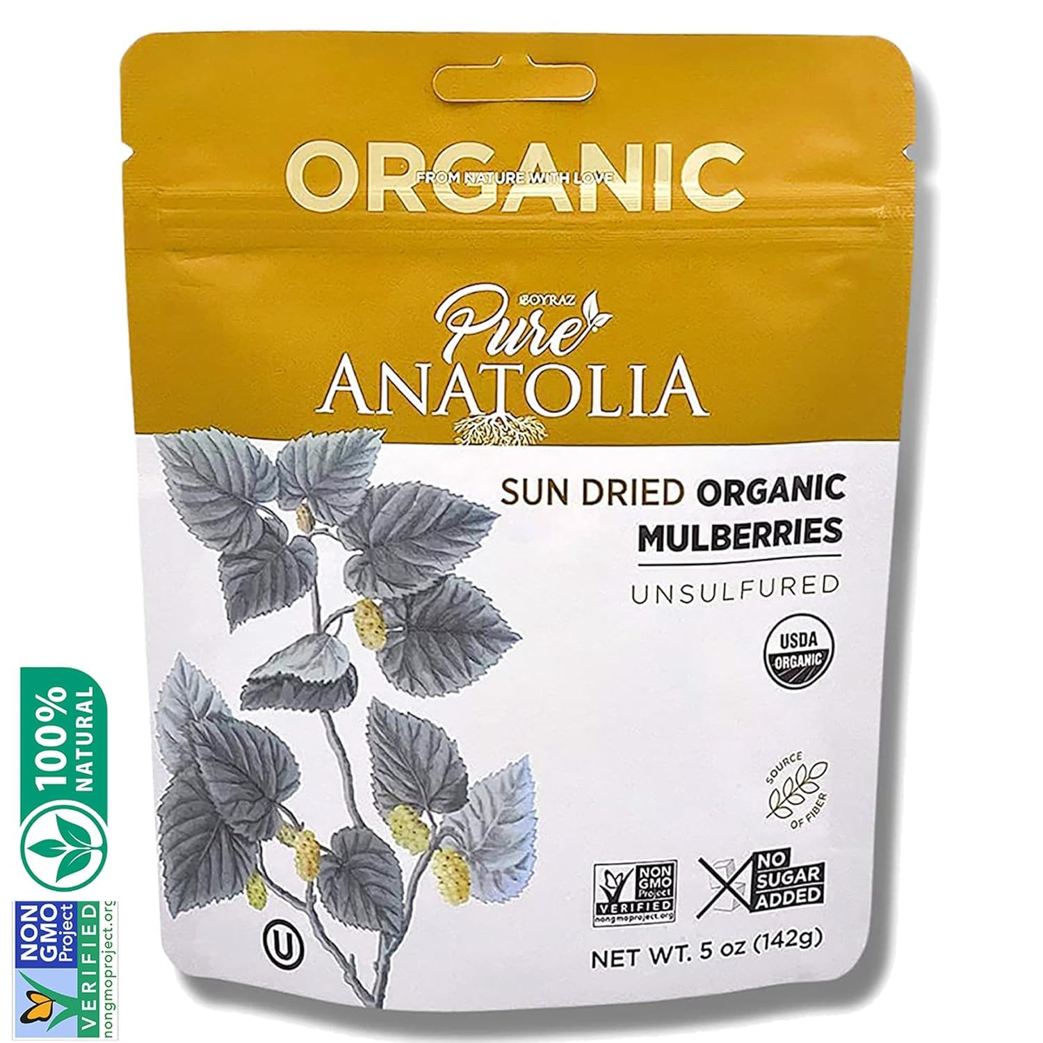%100 Surtido de frutas secas orgánicas, higos, albaricoques, moras, paquete de 3  Sin azúcares añadidos, azufres ni conservantes  Sin OMG, vegano,
