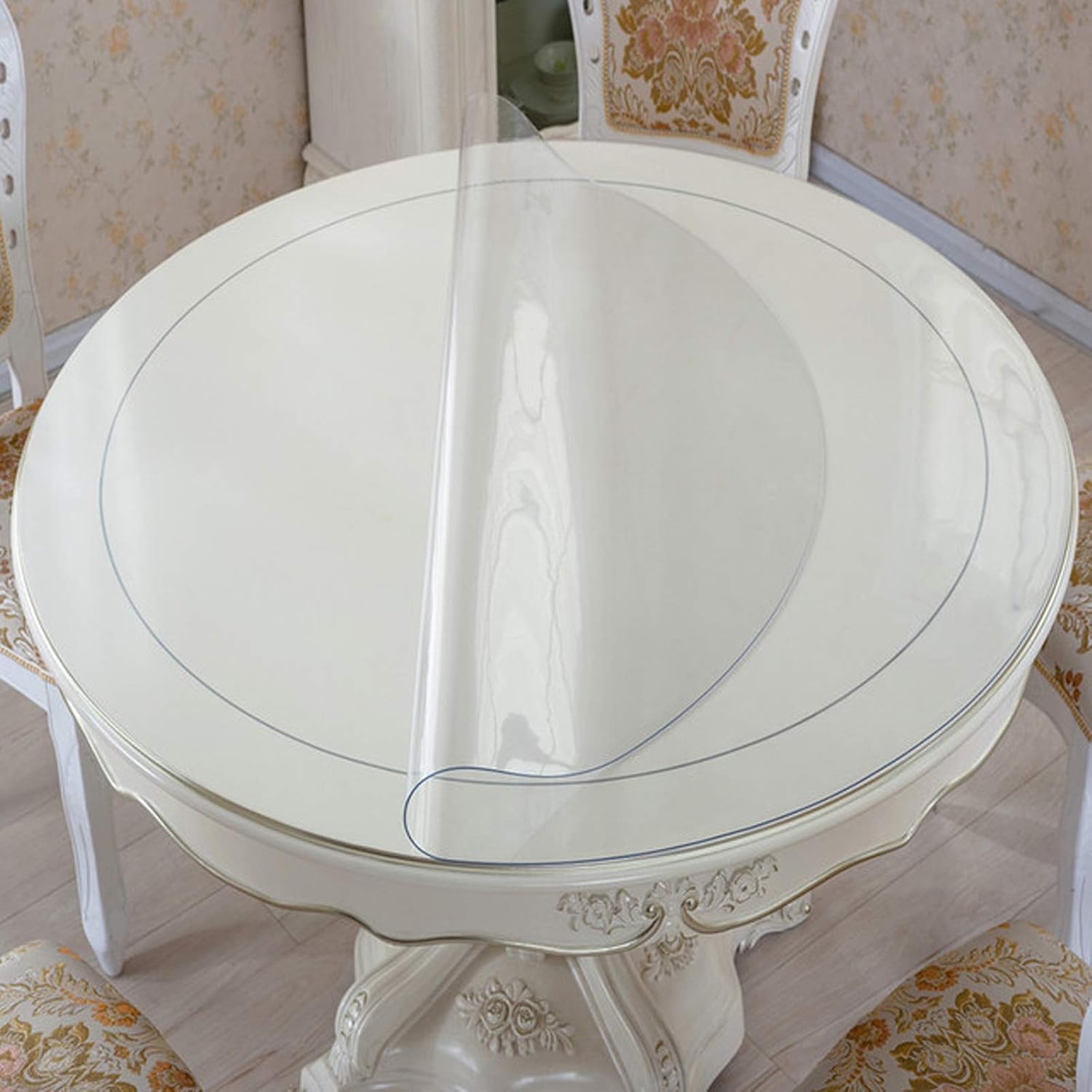 Gdrasuya10 Protector de PVC transparente de 43.3 pulgadas, protector de mesa de comedor, resistente al agua y al aceite, protector de mesa