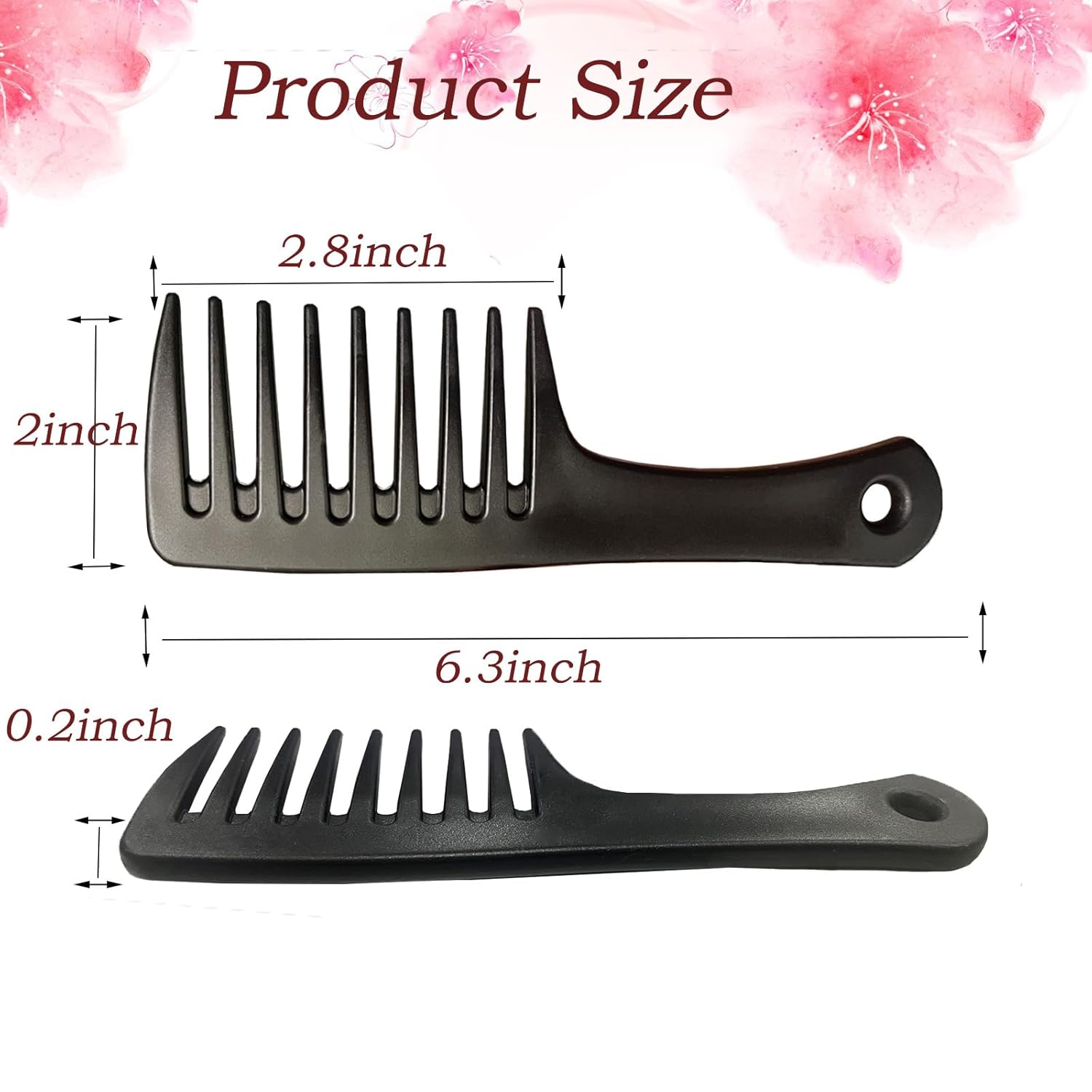 Mini peine de dientes anchos, peine desenredante para rizos, cuidado portátil, peine de mano, peine de ducha, peines de viaje para hombres y