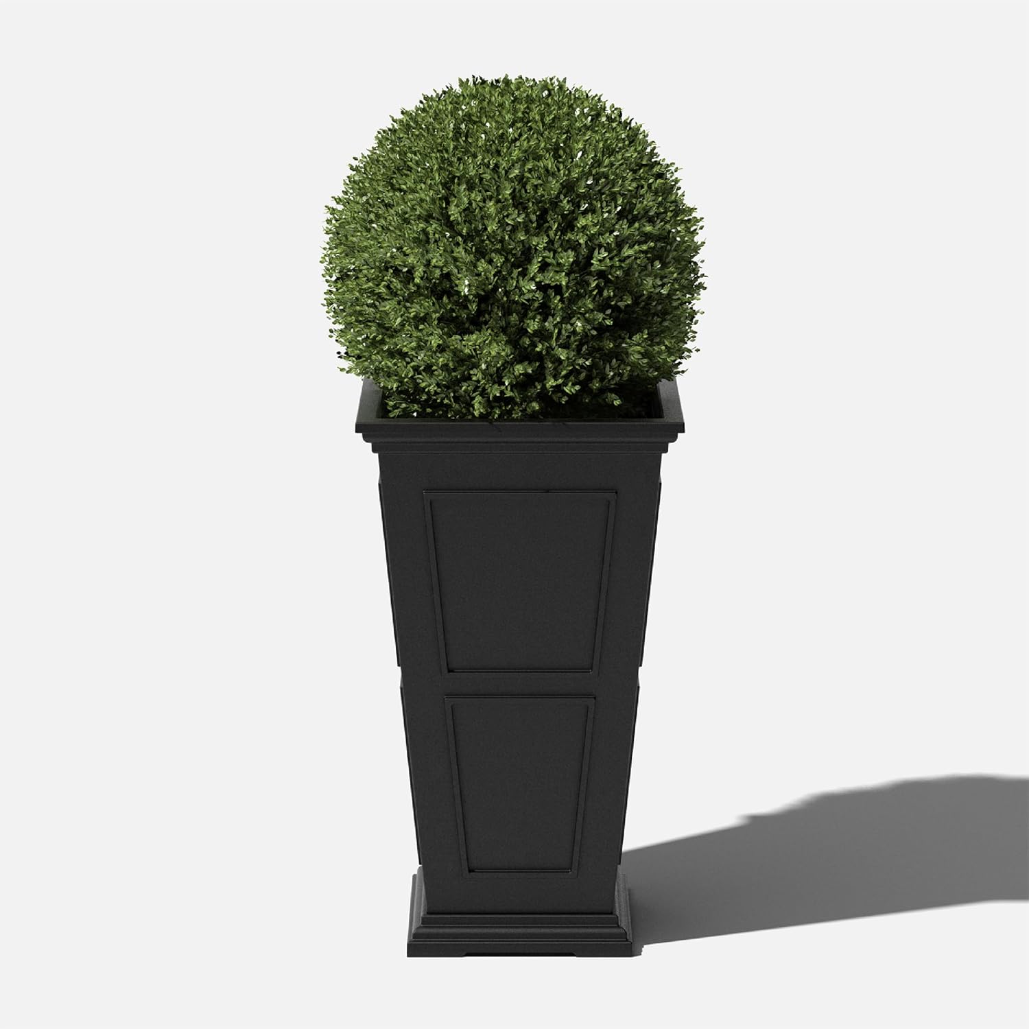 Veradek Fairmont – Maceta alta de plástico para exteriores para porche delantero, resistente a grietas, uso en todo tipo de clima, diseño clásico