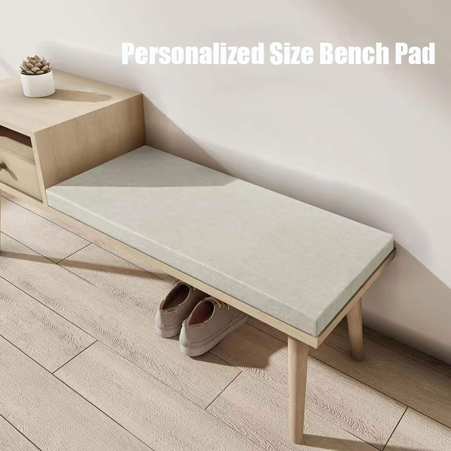 Cojín de banco personalizado, almohadilla de banco de tamaño personalizado con parte inferior antideslizante, cojín de asiento de ventana panorámica